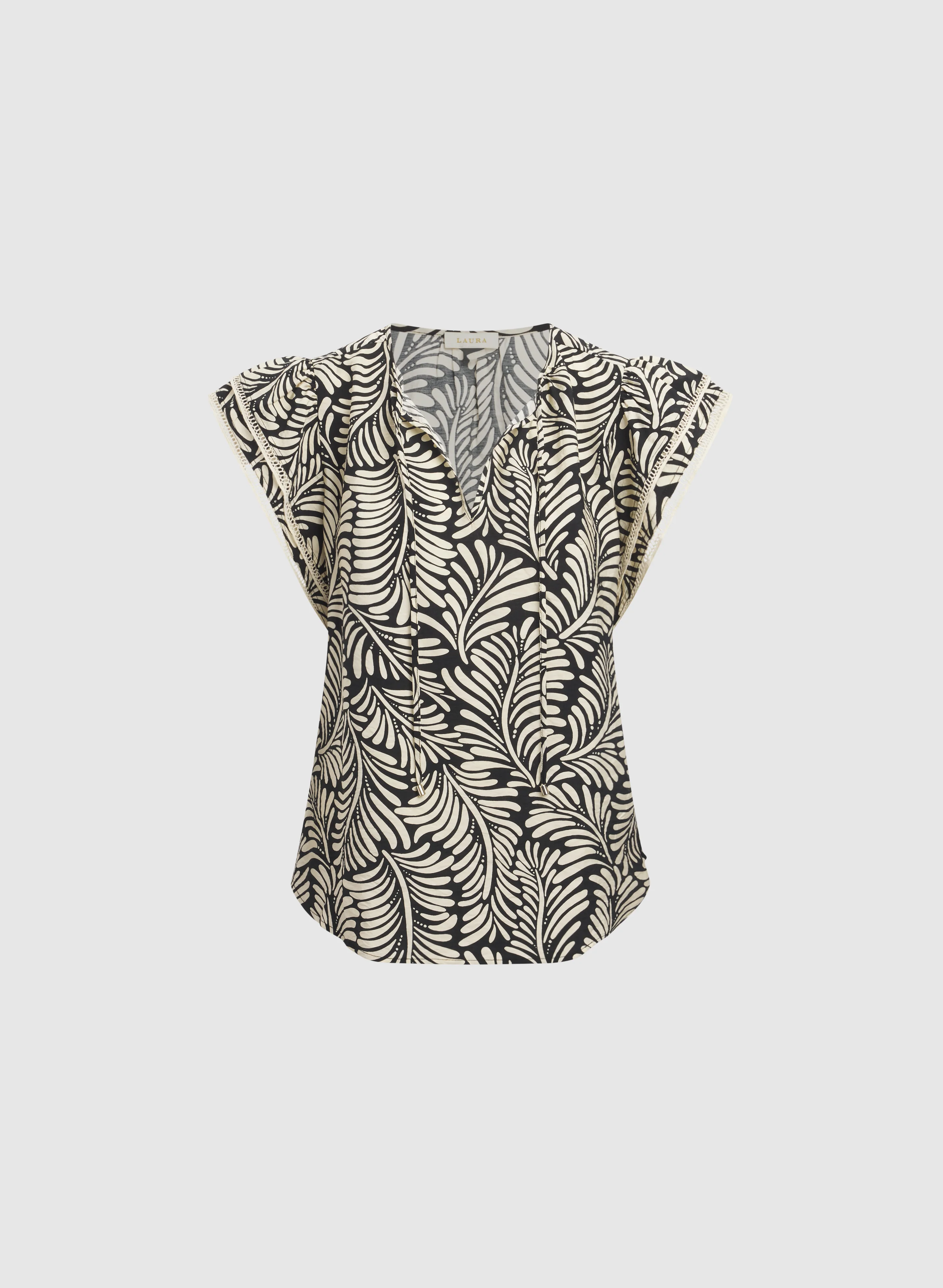 Leaf Print Blouse - Image 6
