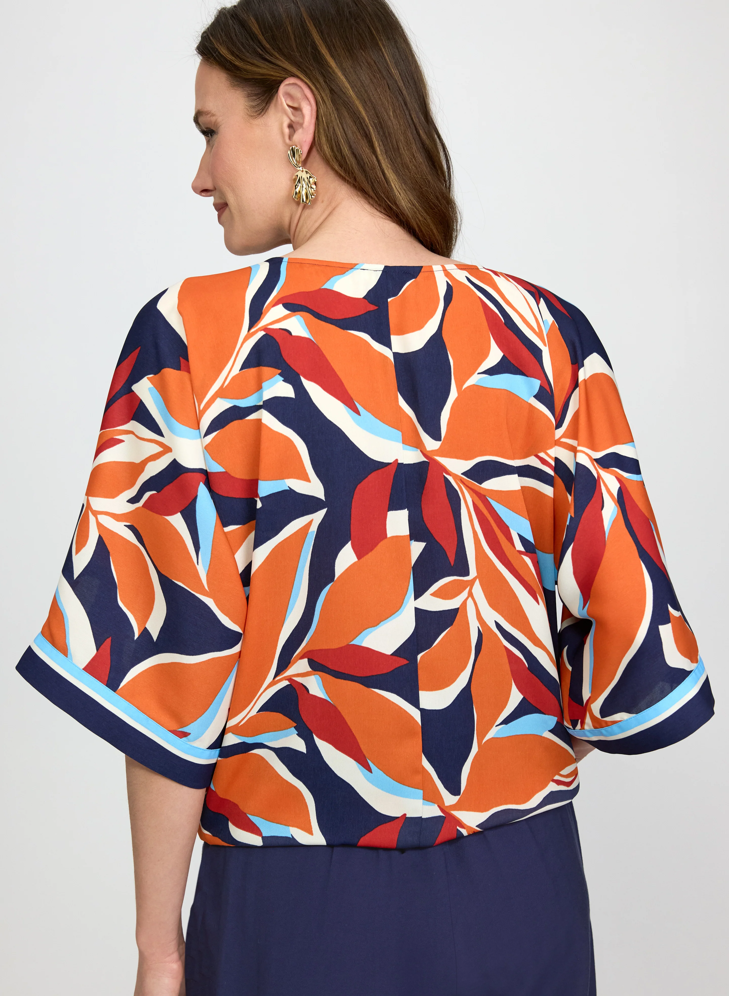 Leaf Print Blouse - Image 4