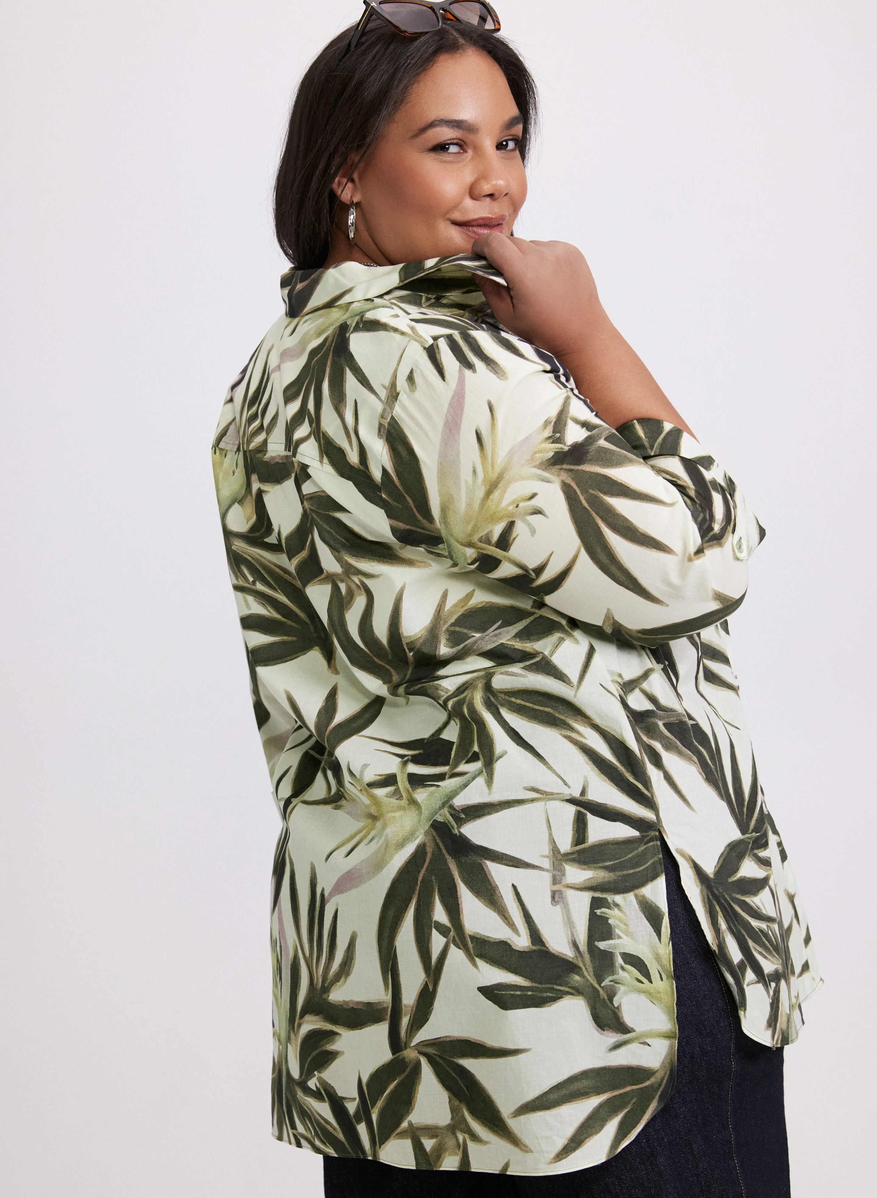 Leaf Print Blouse - Image 4