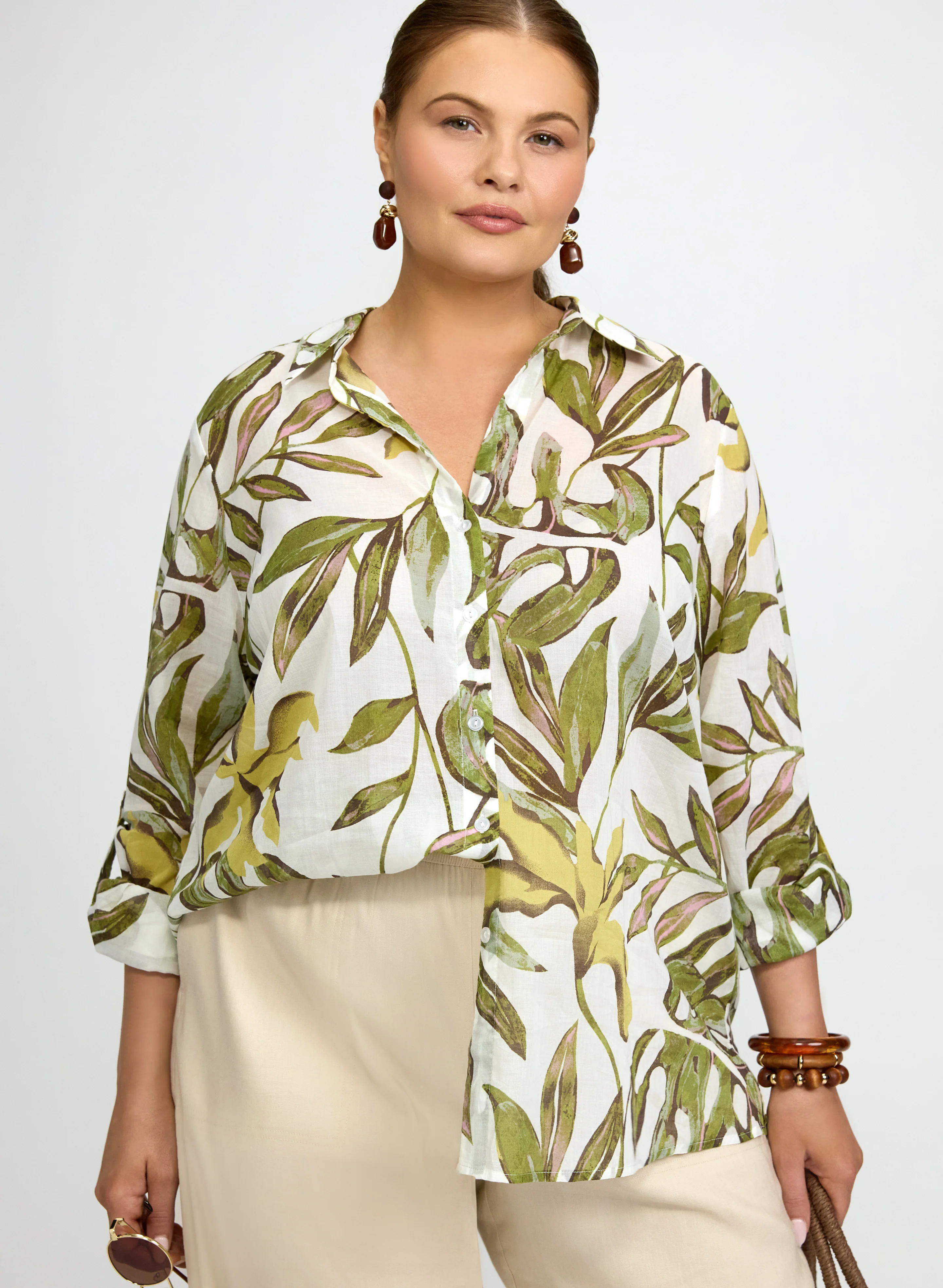 Leaf Print Blouse