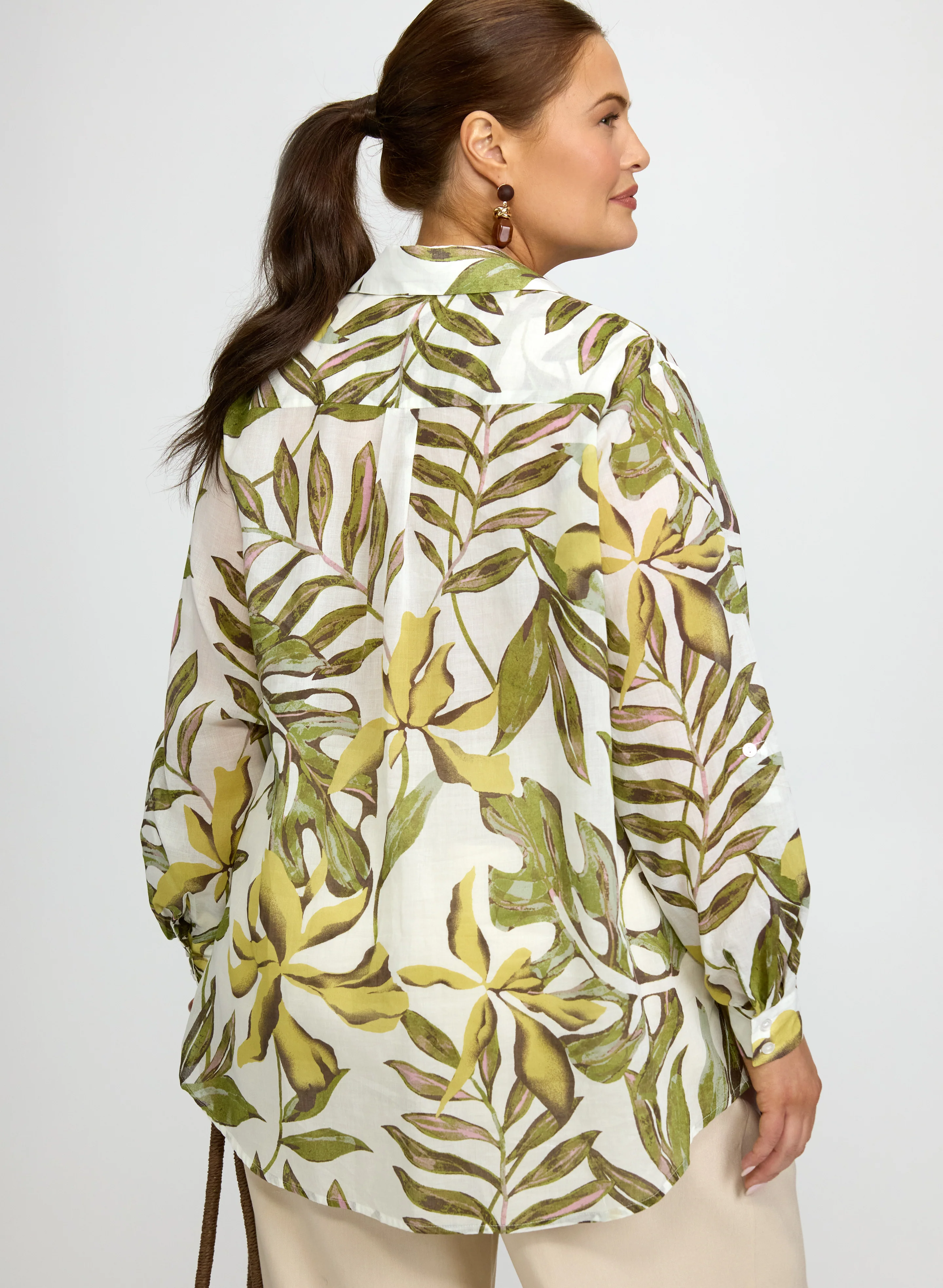 Leaf Print Blouse - Image 2