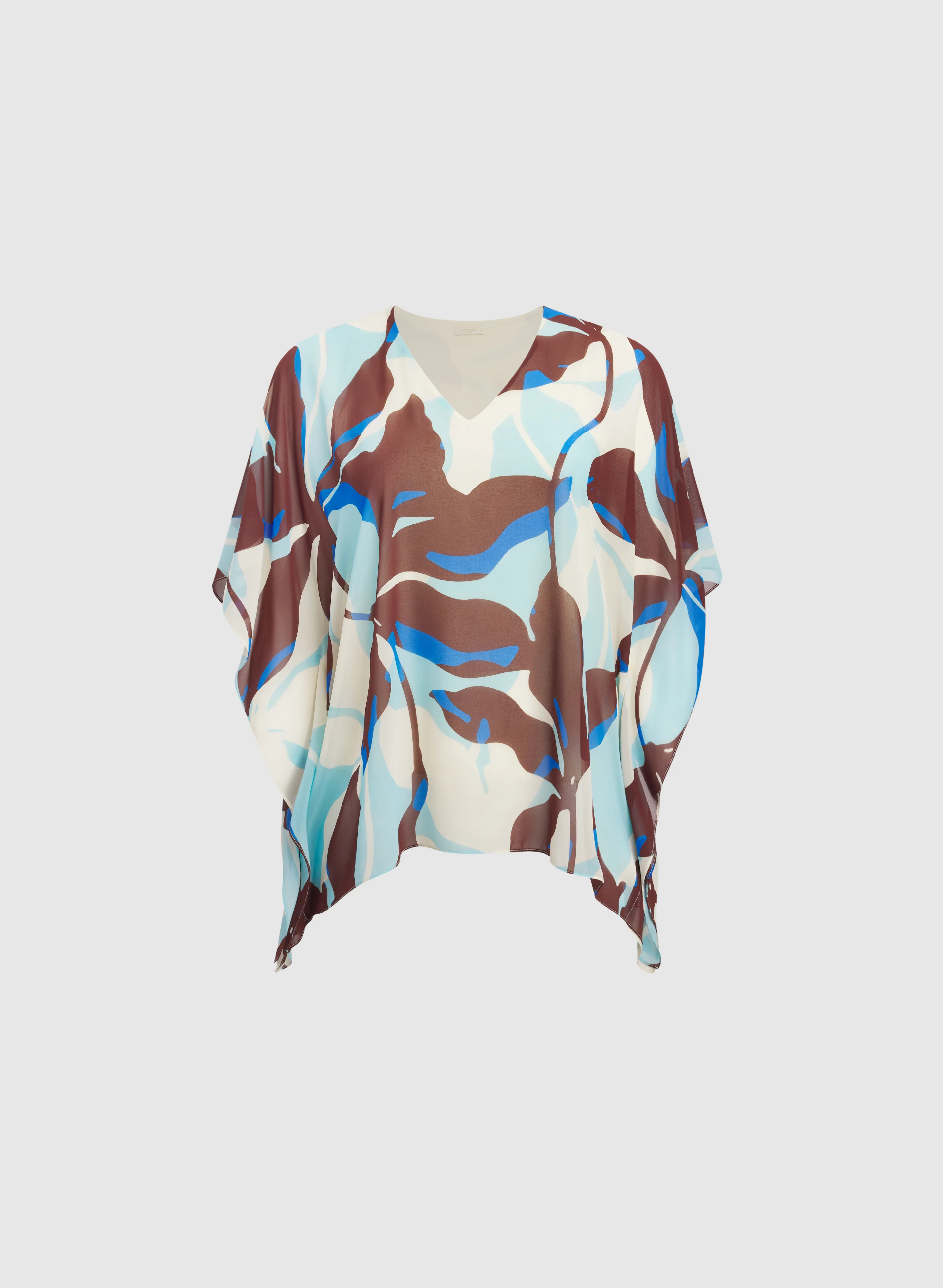 Leaf Print Chiffon Blouse - Image 6