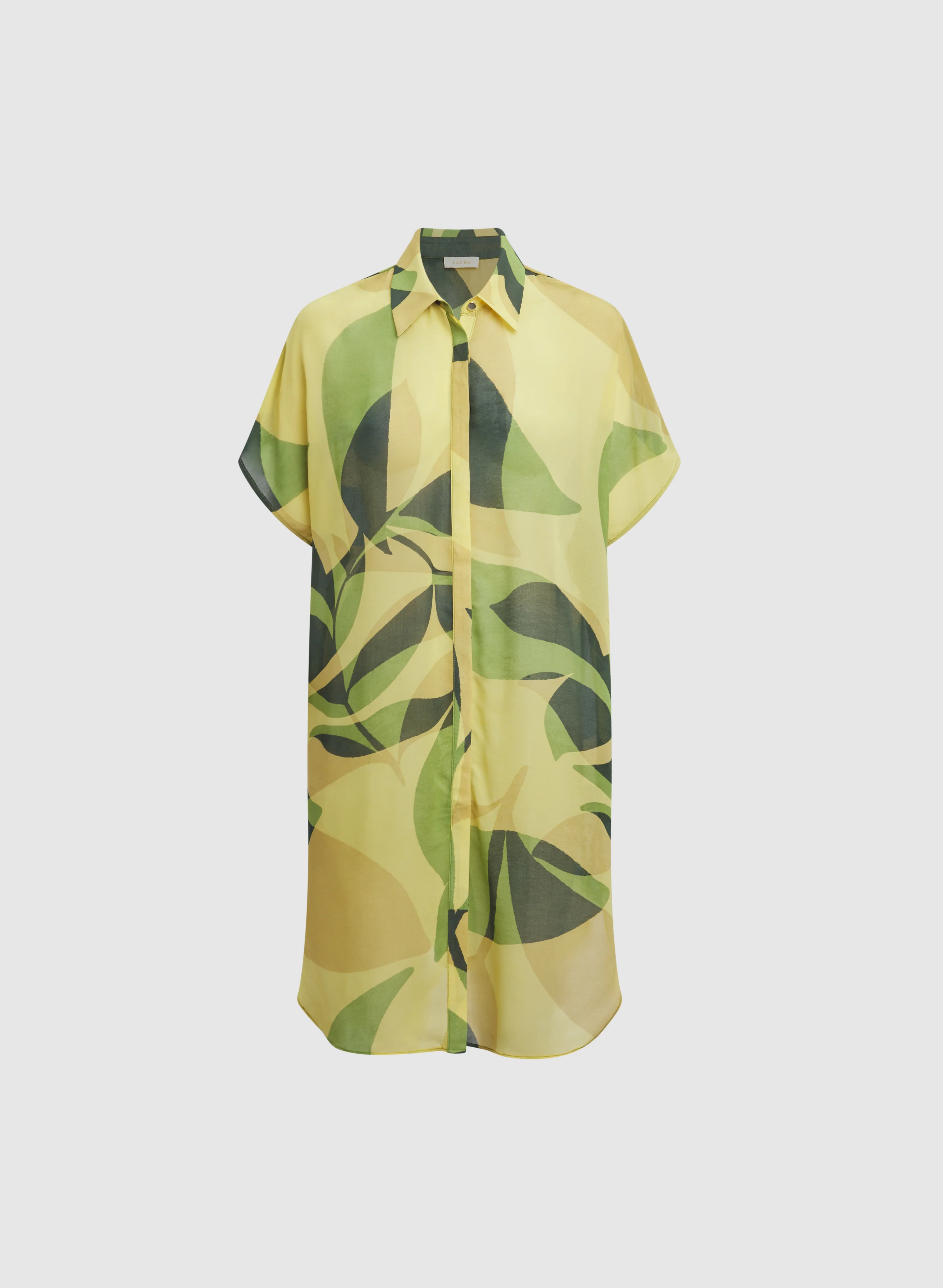 Leaf Print Chiffon Tunic - Image 6