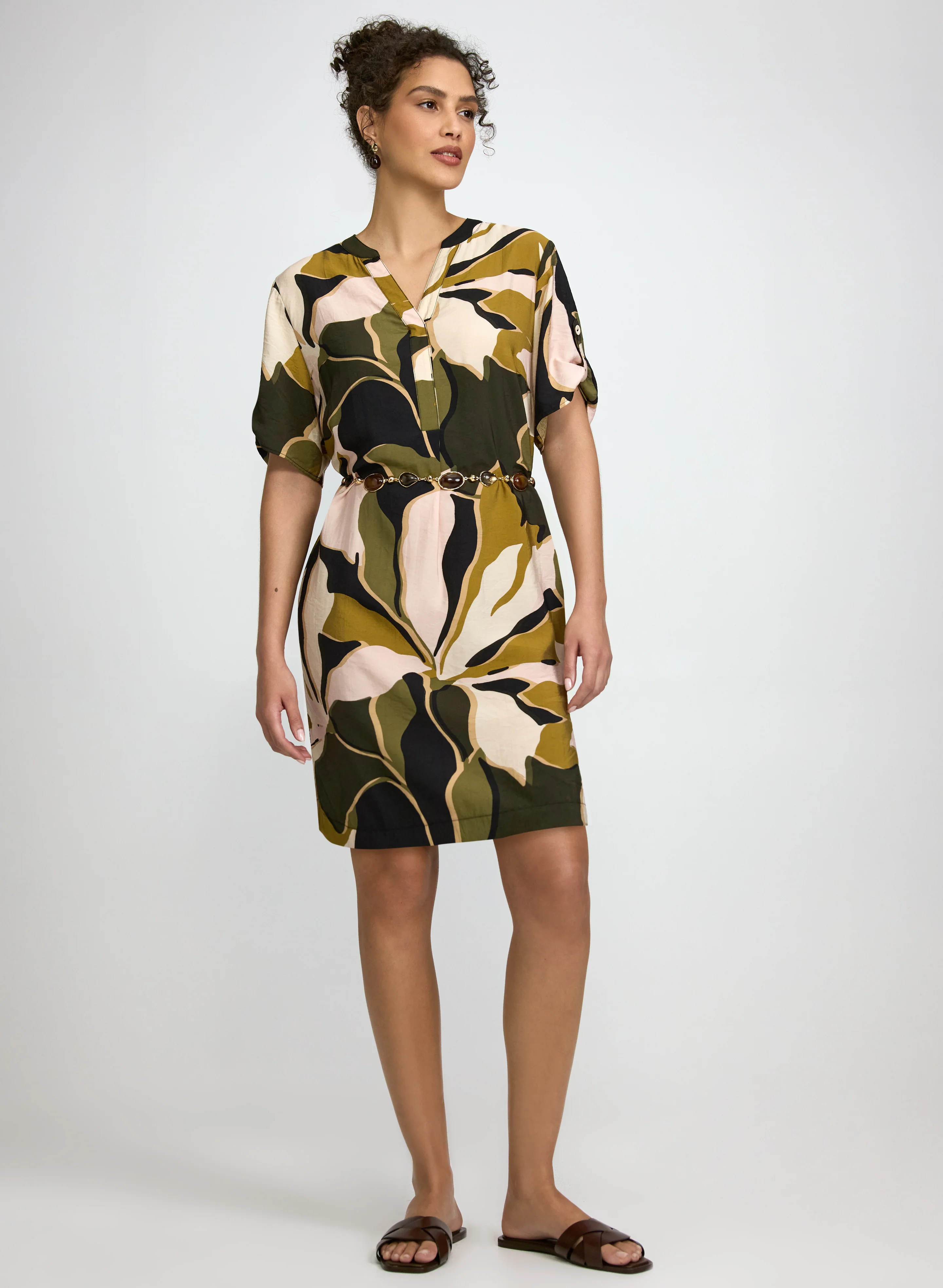 Leaf Print Dress