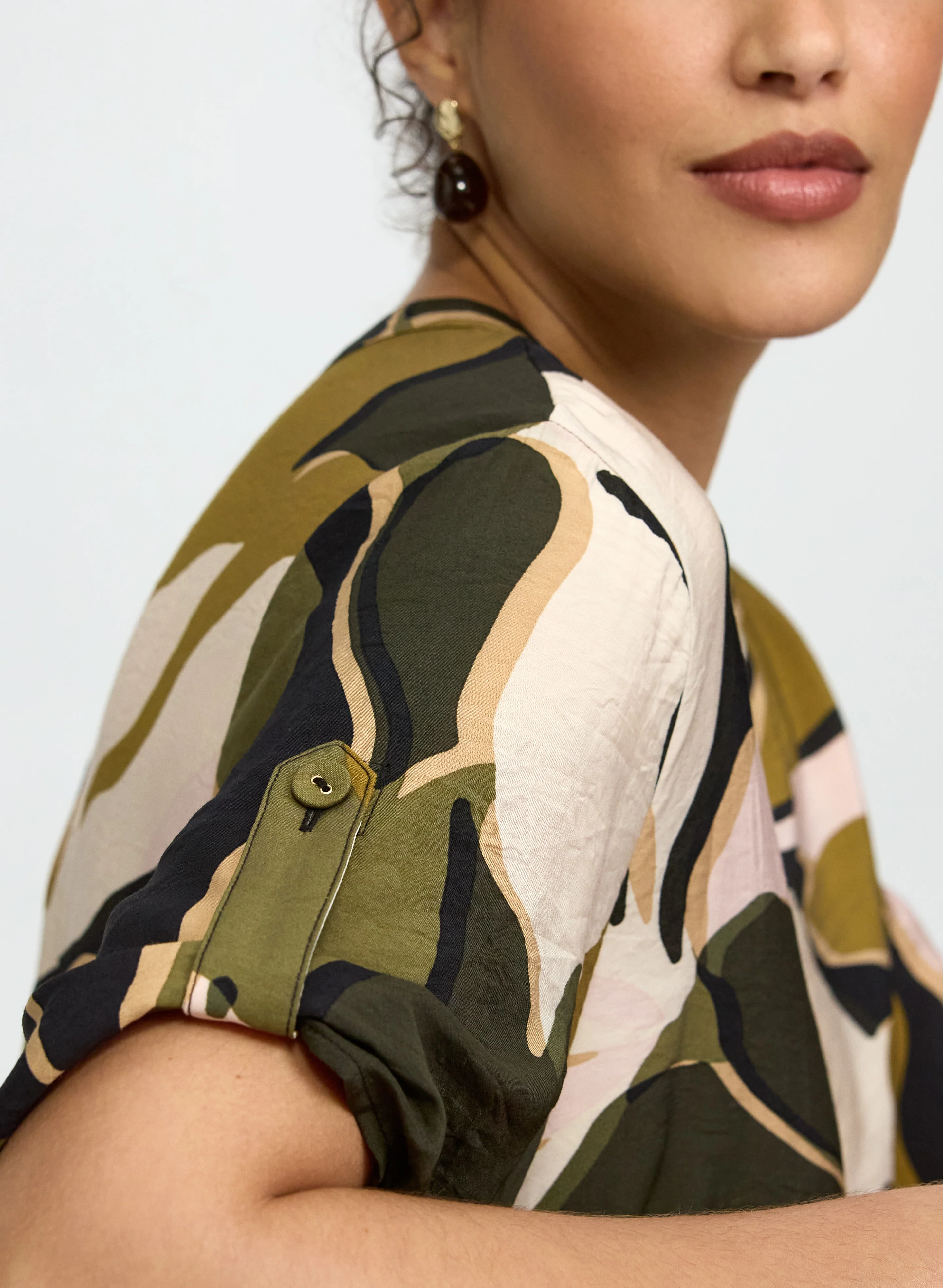 Leaf Print Dress - Image 3