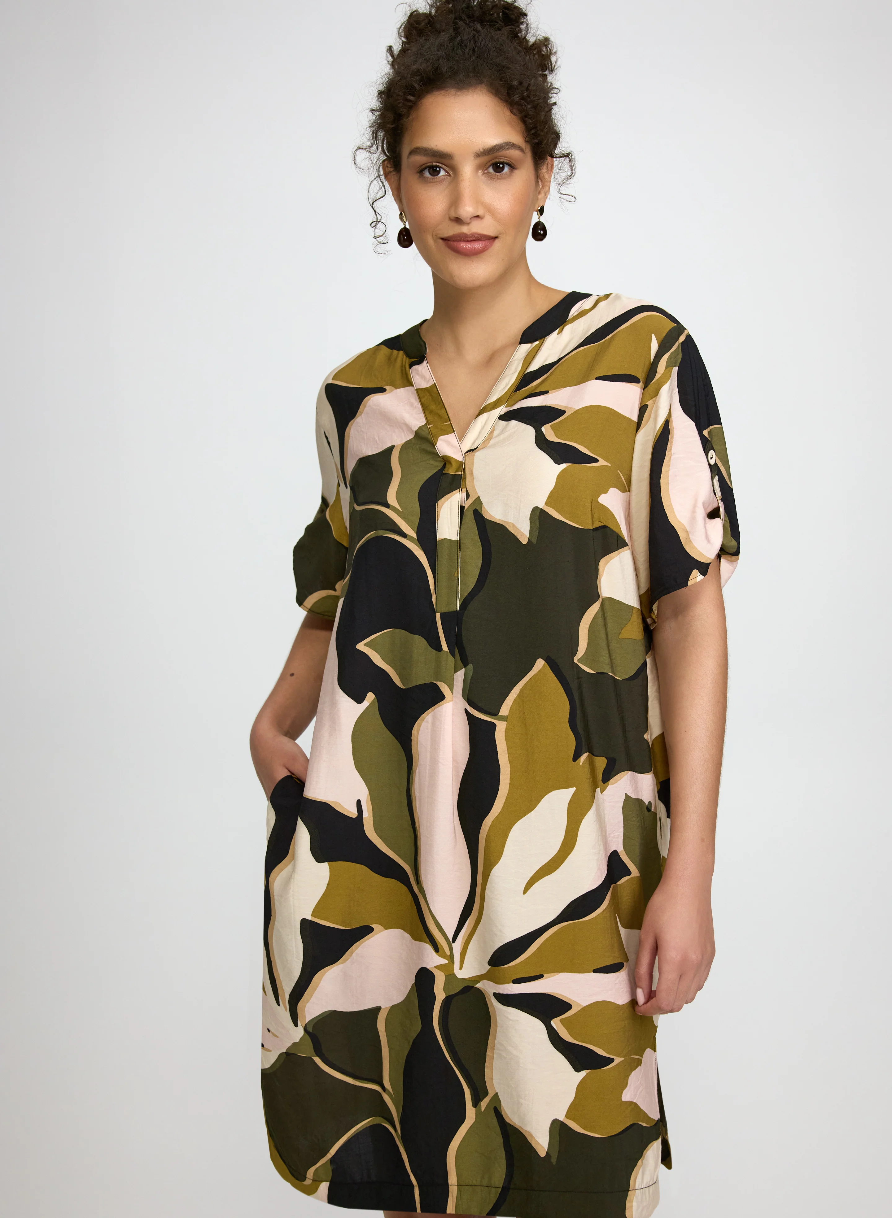 Leaf Print Dress - Image 7