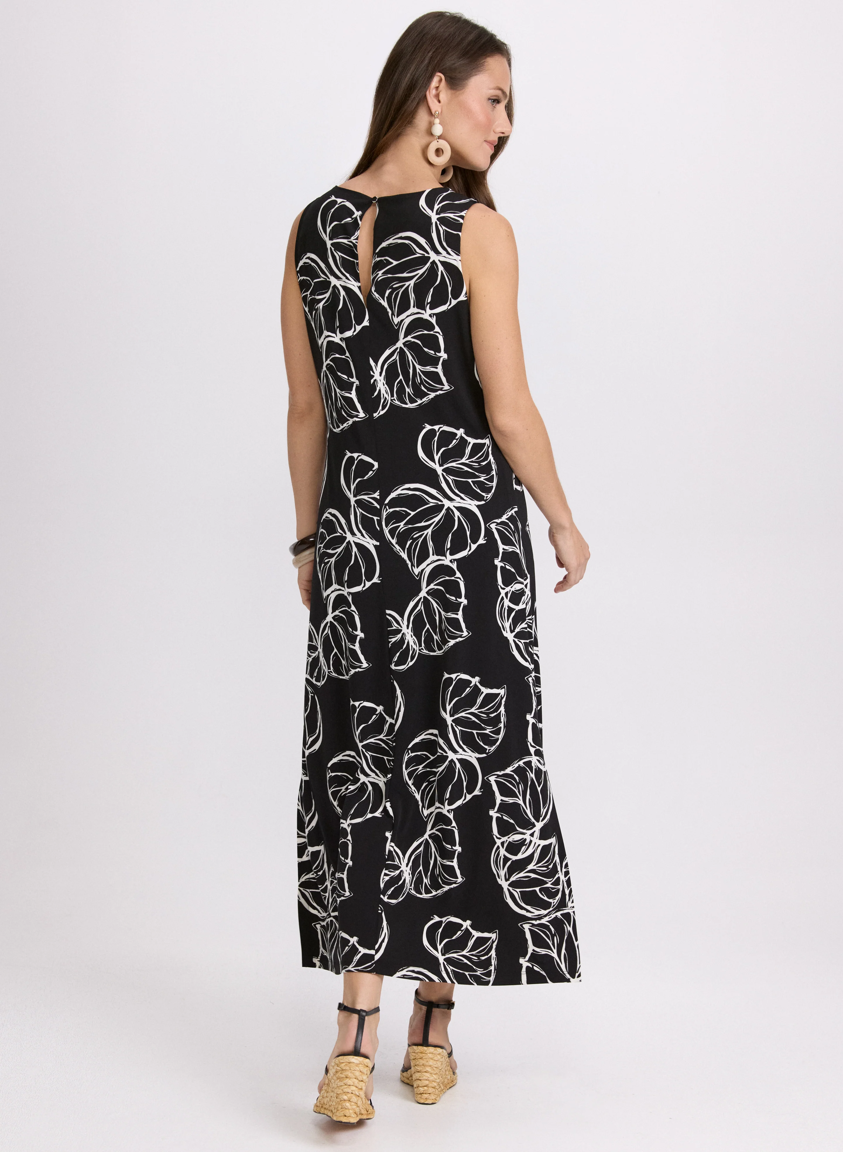 Leaf Print Maxi Dress - Image 4