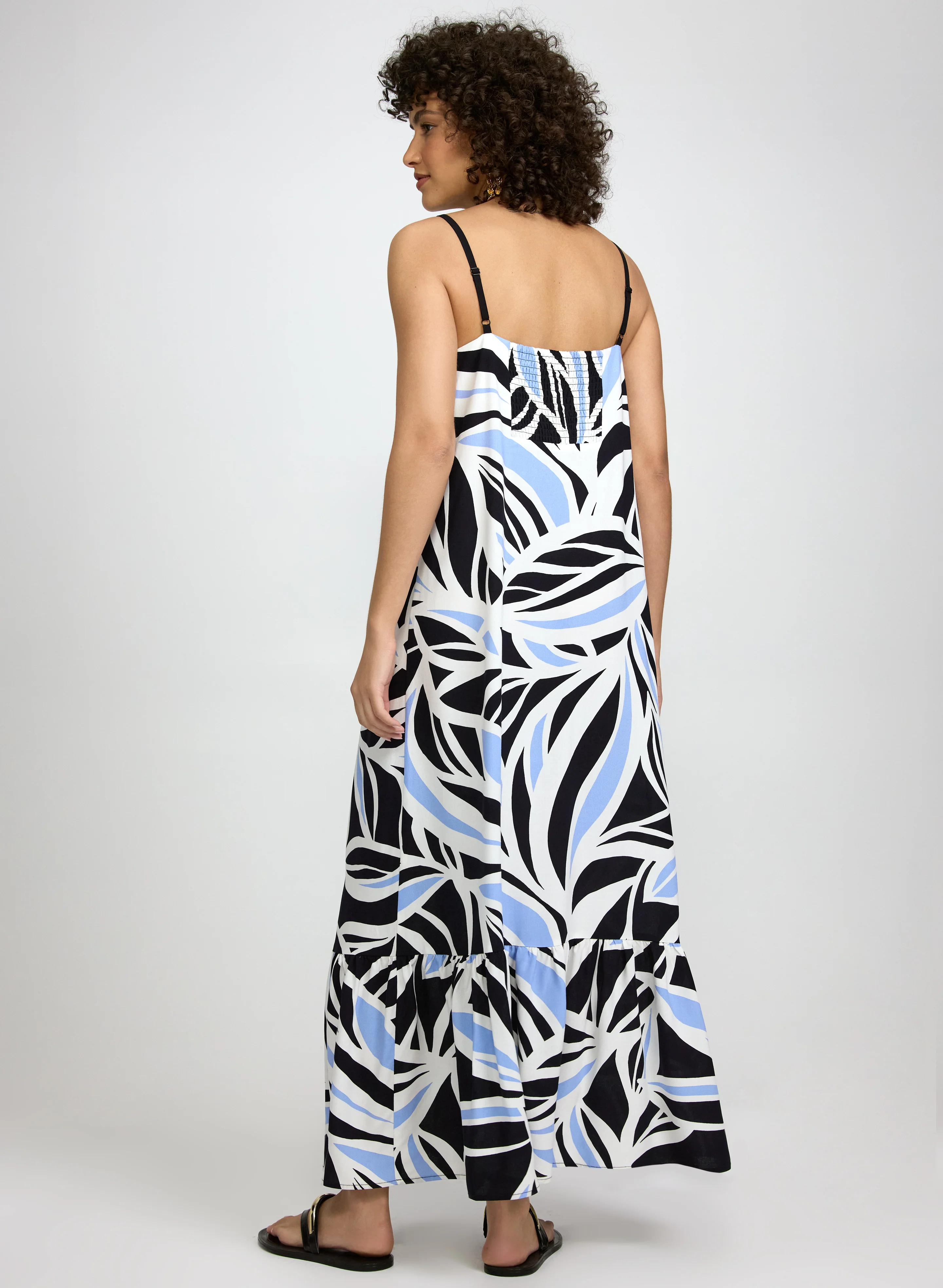 Leaf Print Maxi Dress - Image 3