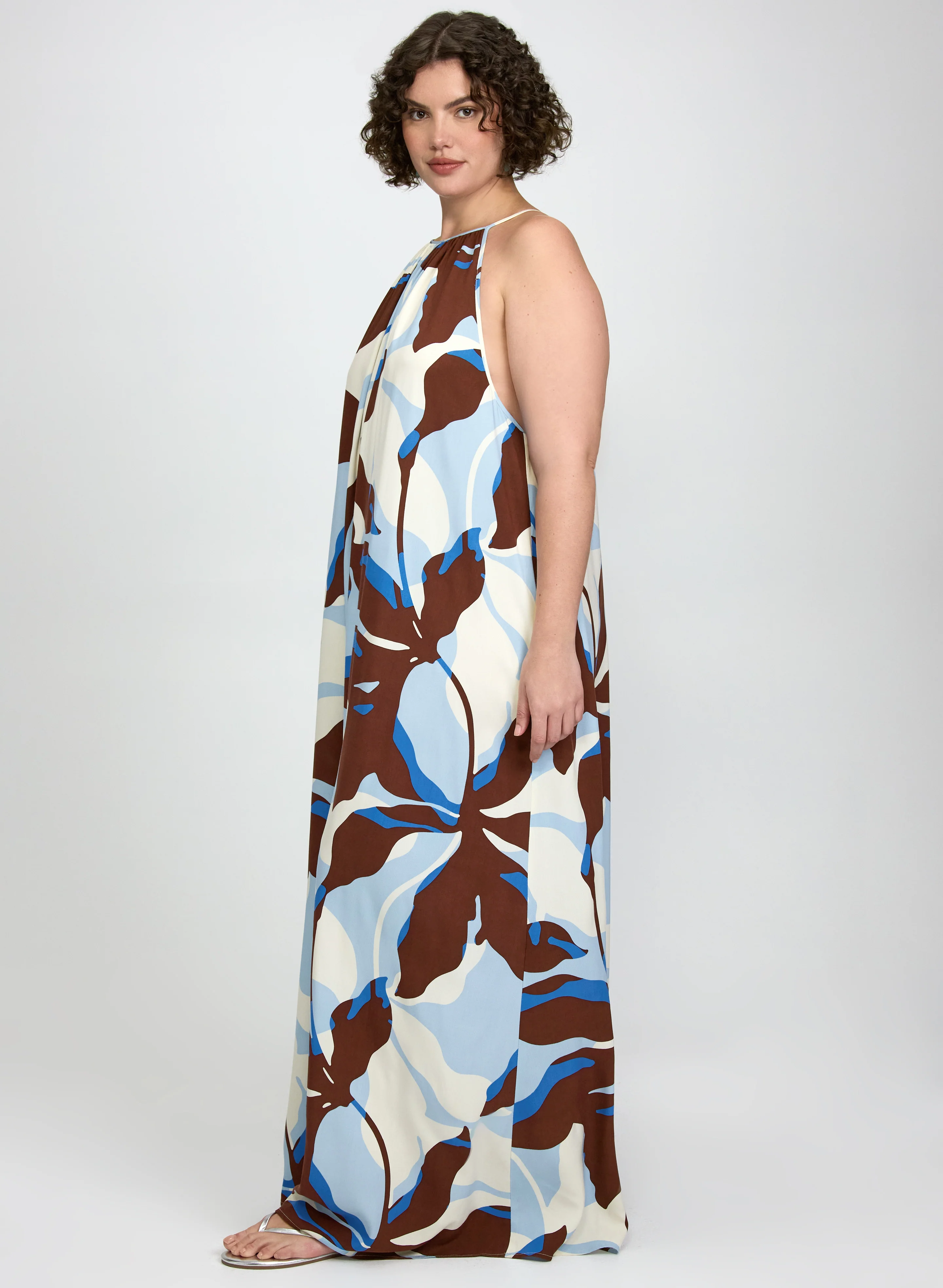 Leaf Print Maxi Dress - Image 2