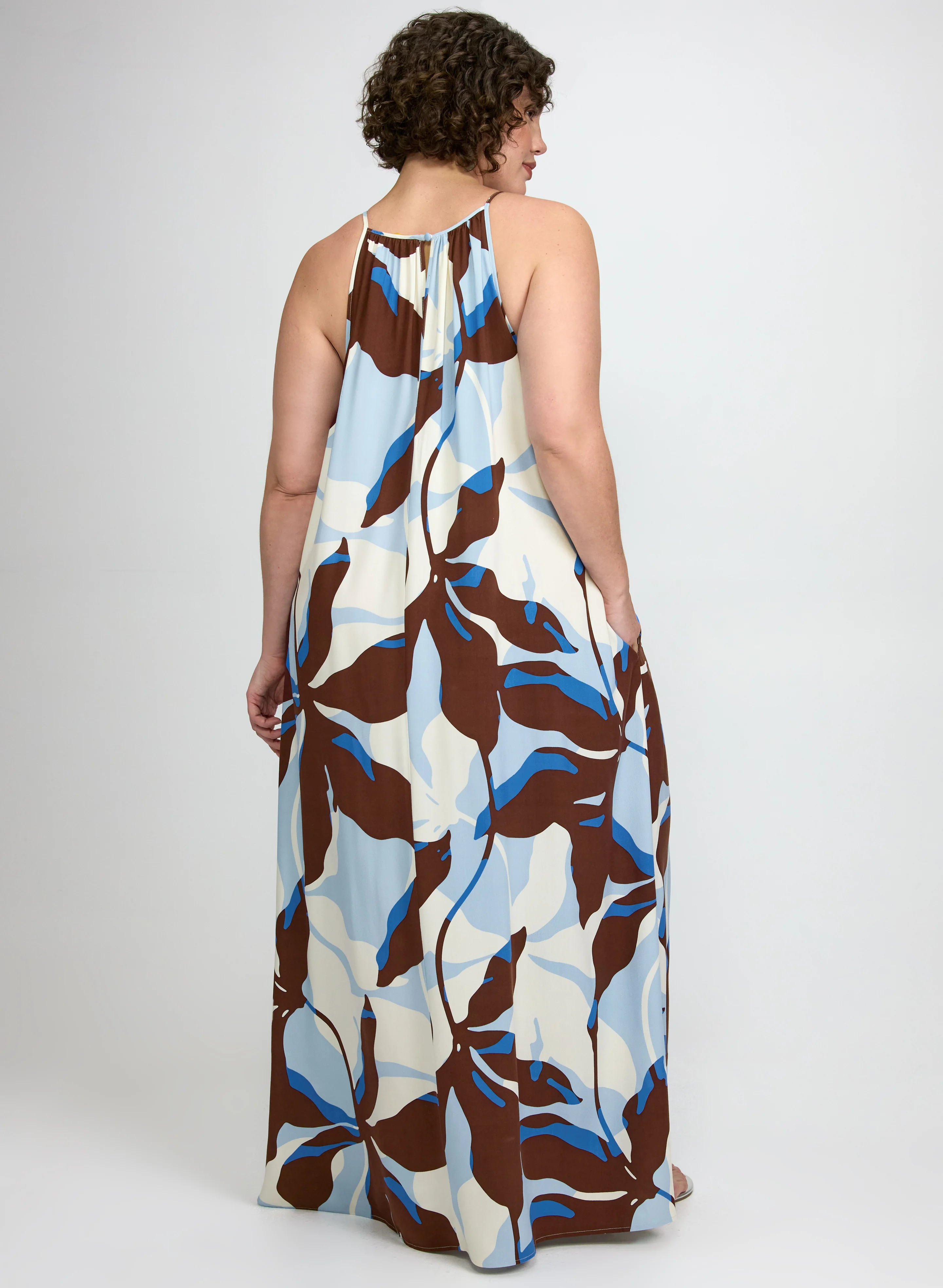 Leaf Print Maxi Dress - Image 4