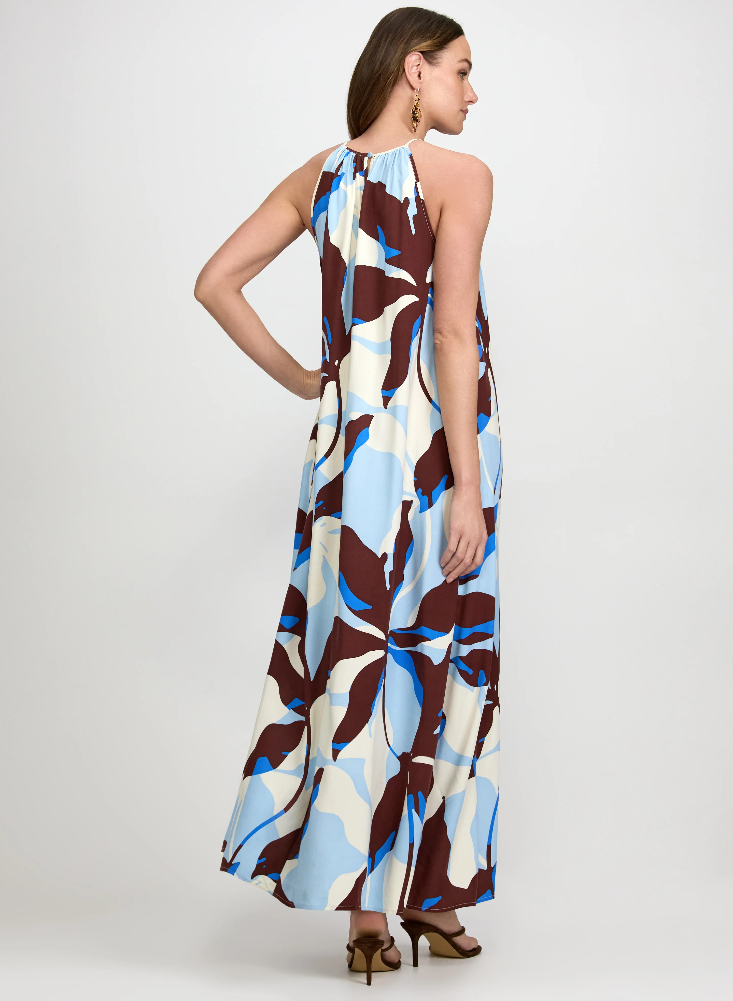 Leaf Print Maxi Dress - Image 3