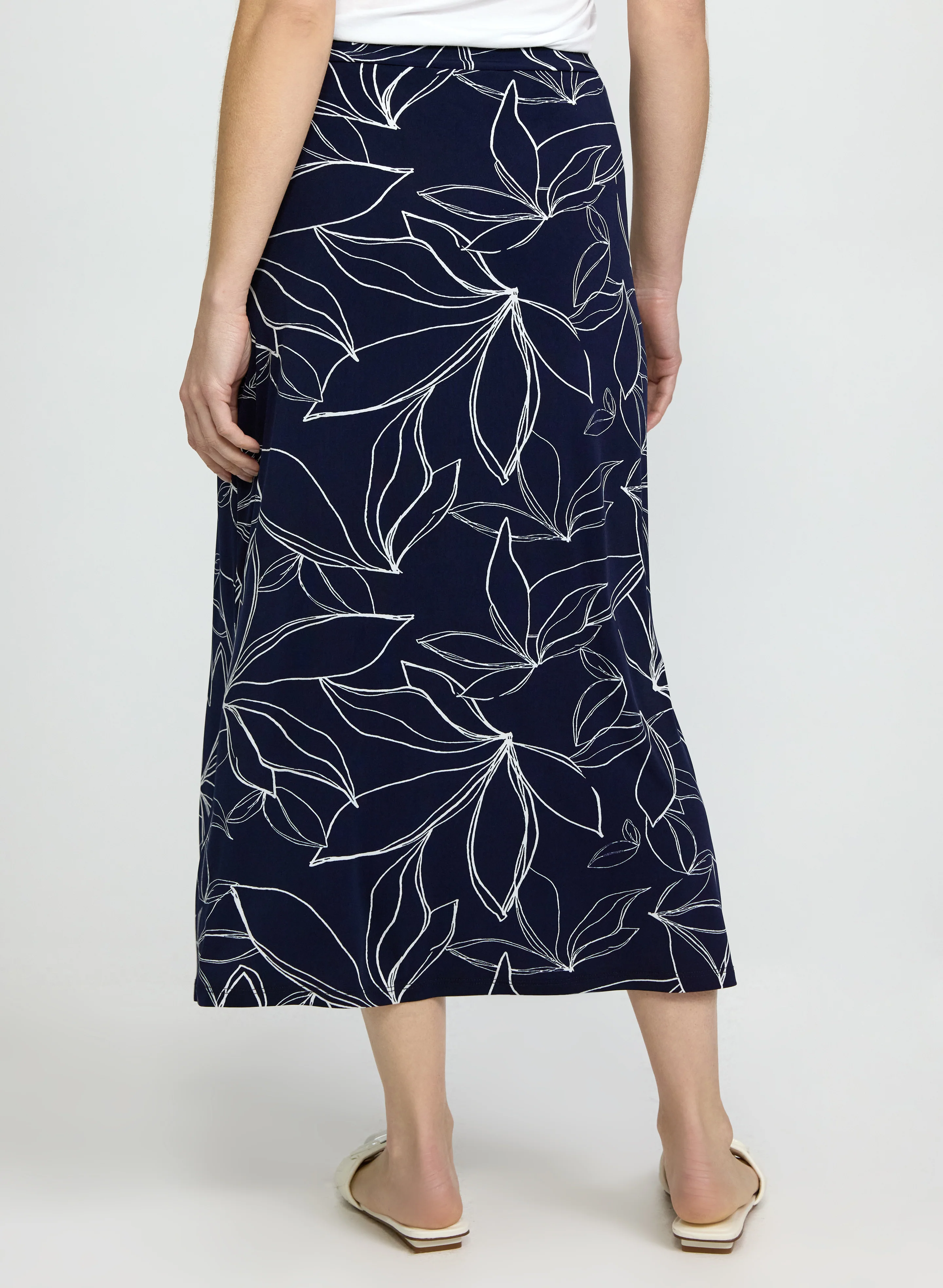 Leaf Print Maxi Skirt - Image 2