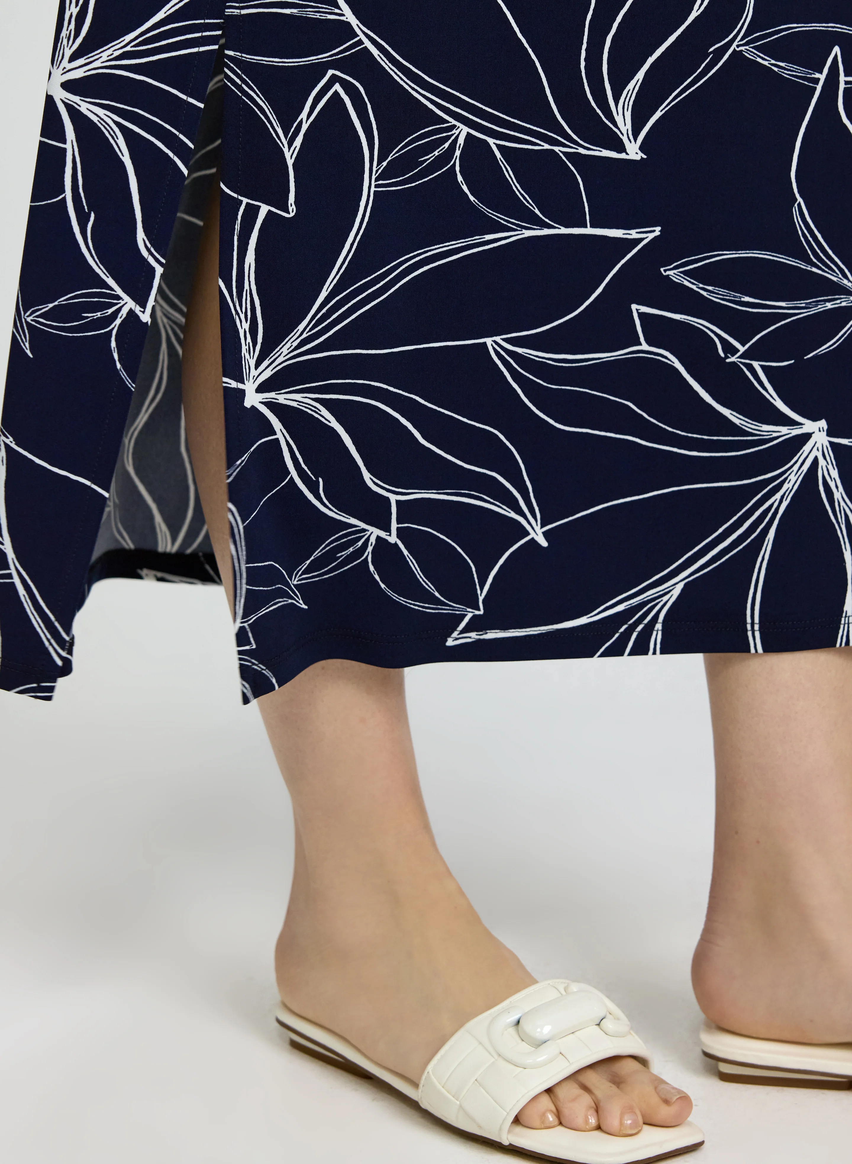 Leaf Print Maxi Skirt - Image 5