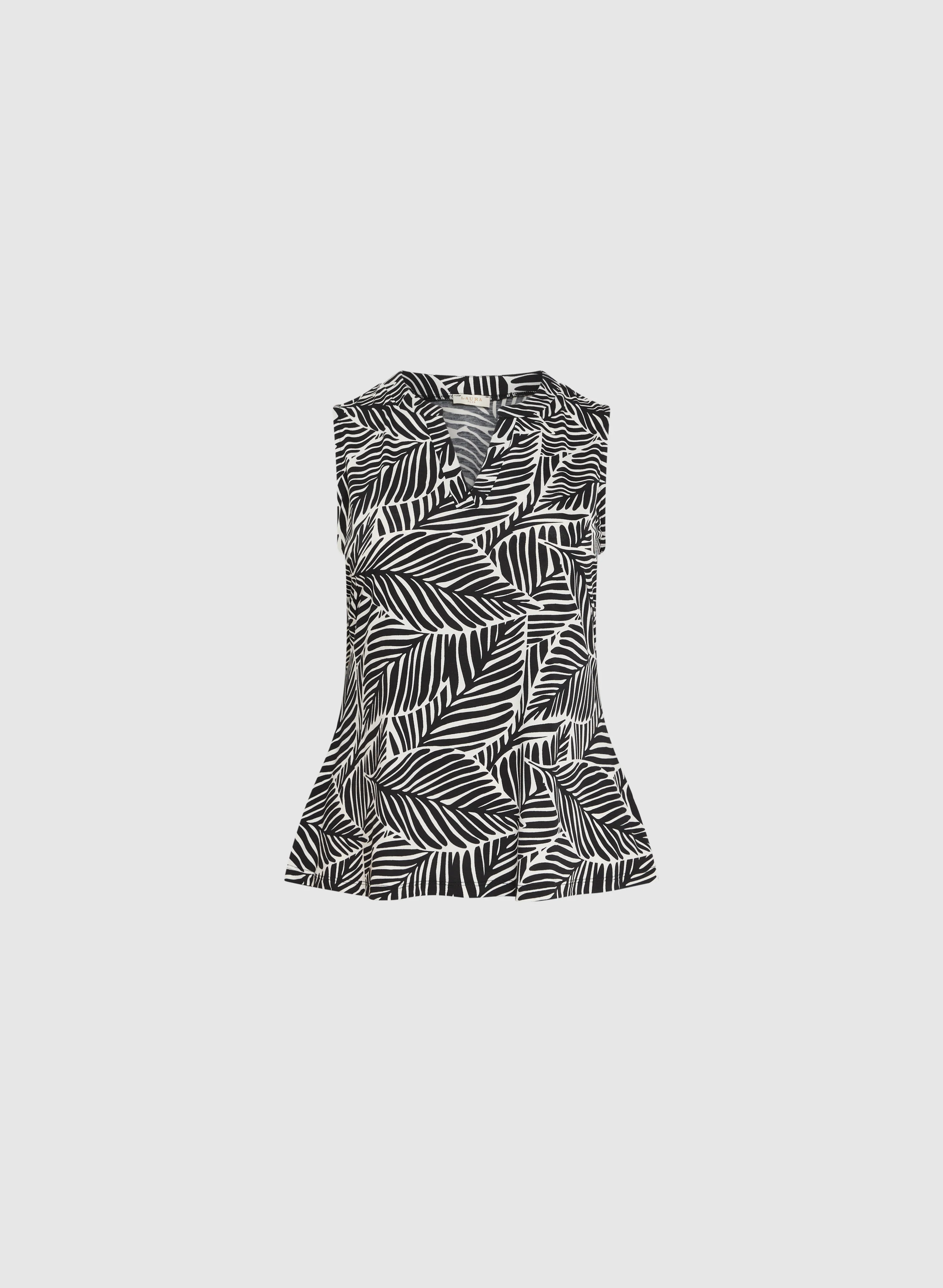 Leaf Print Sleeveless Top - Image 6