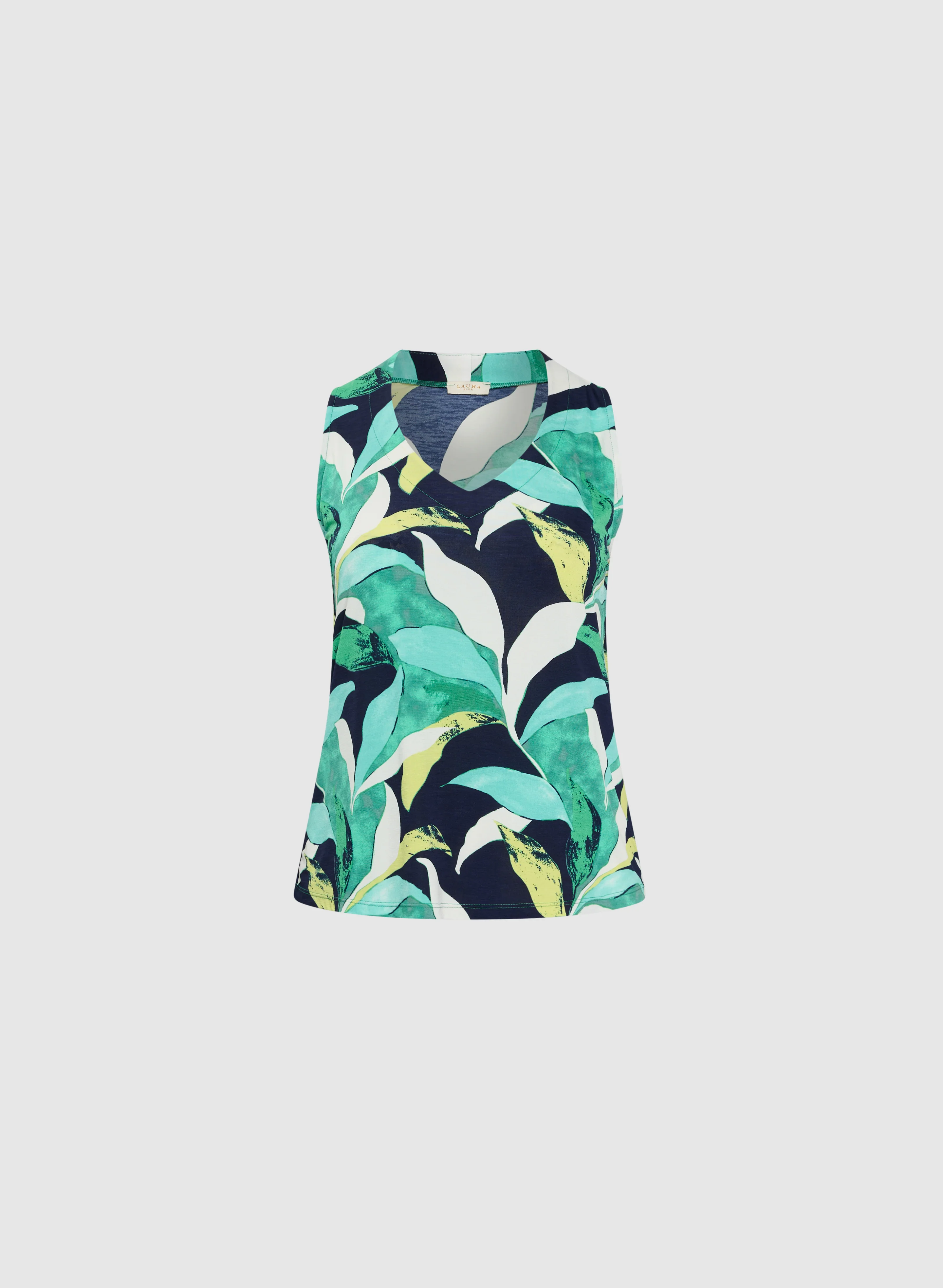 Leaf Print Sleeveless Top - Image 6
