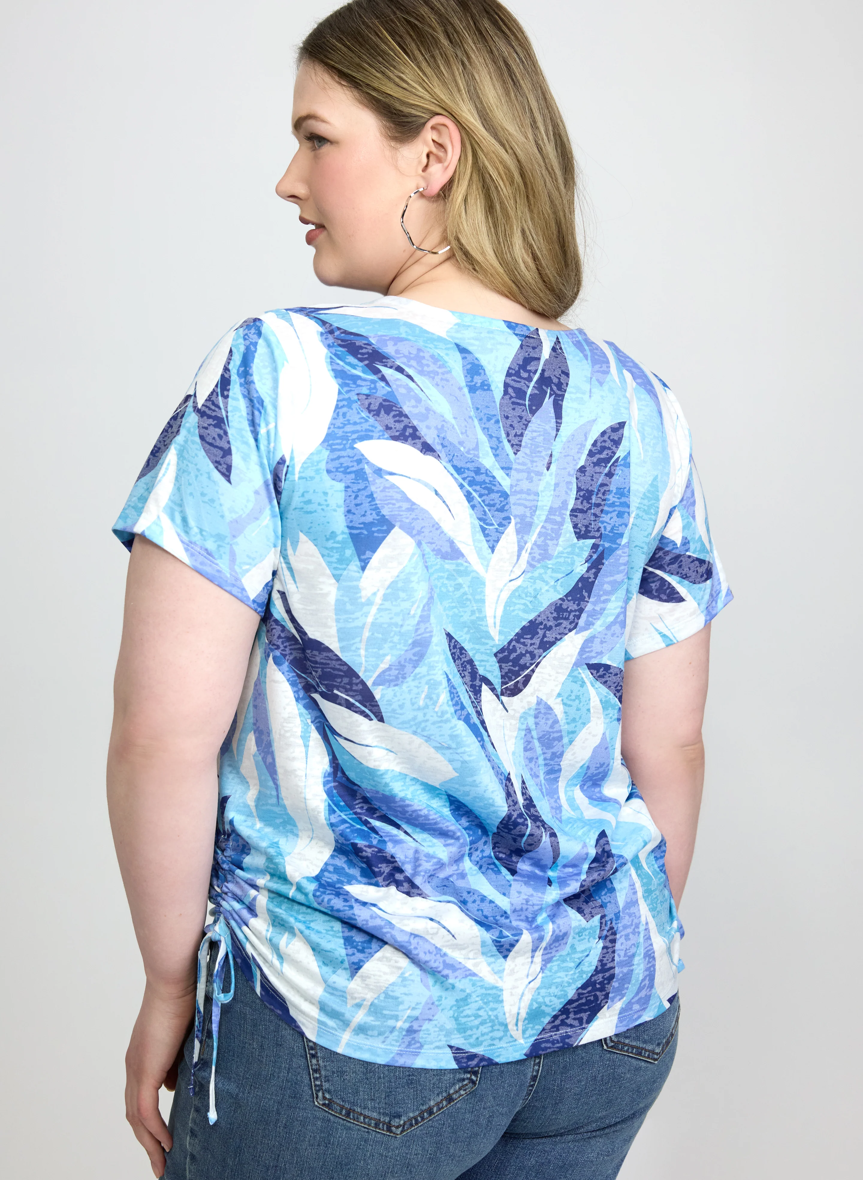 Leaf Print T-Shirt - Image 3