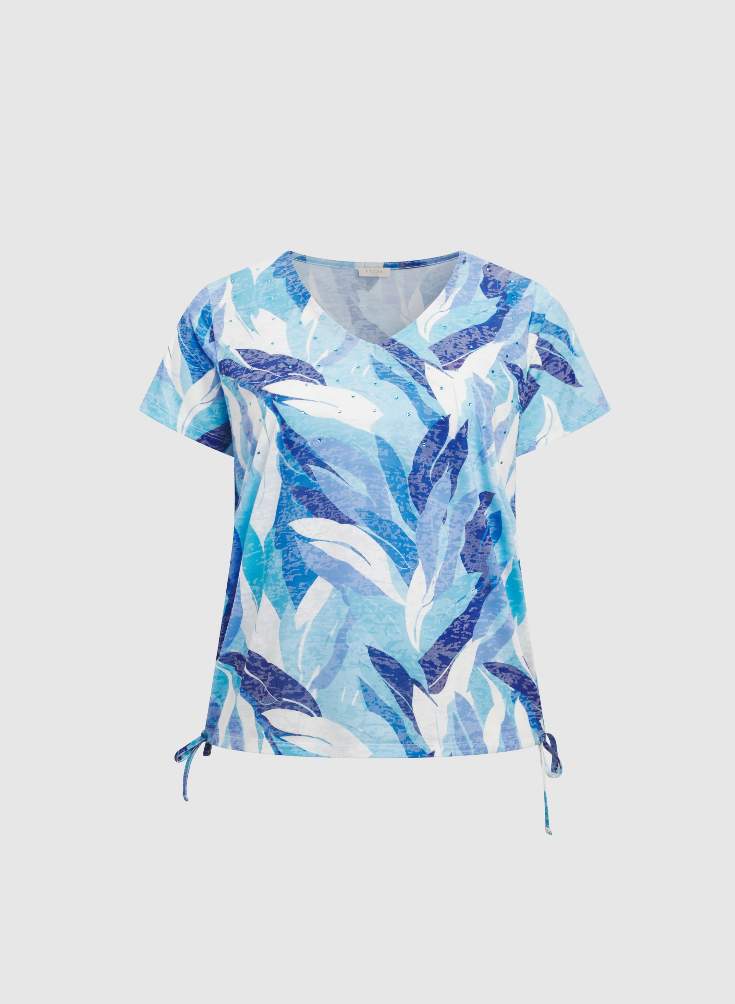 Leaf Print T-Shirt - Image 6