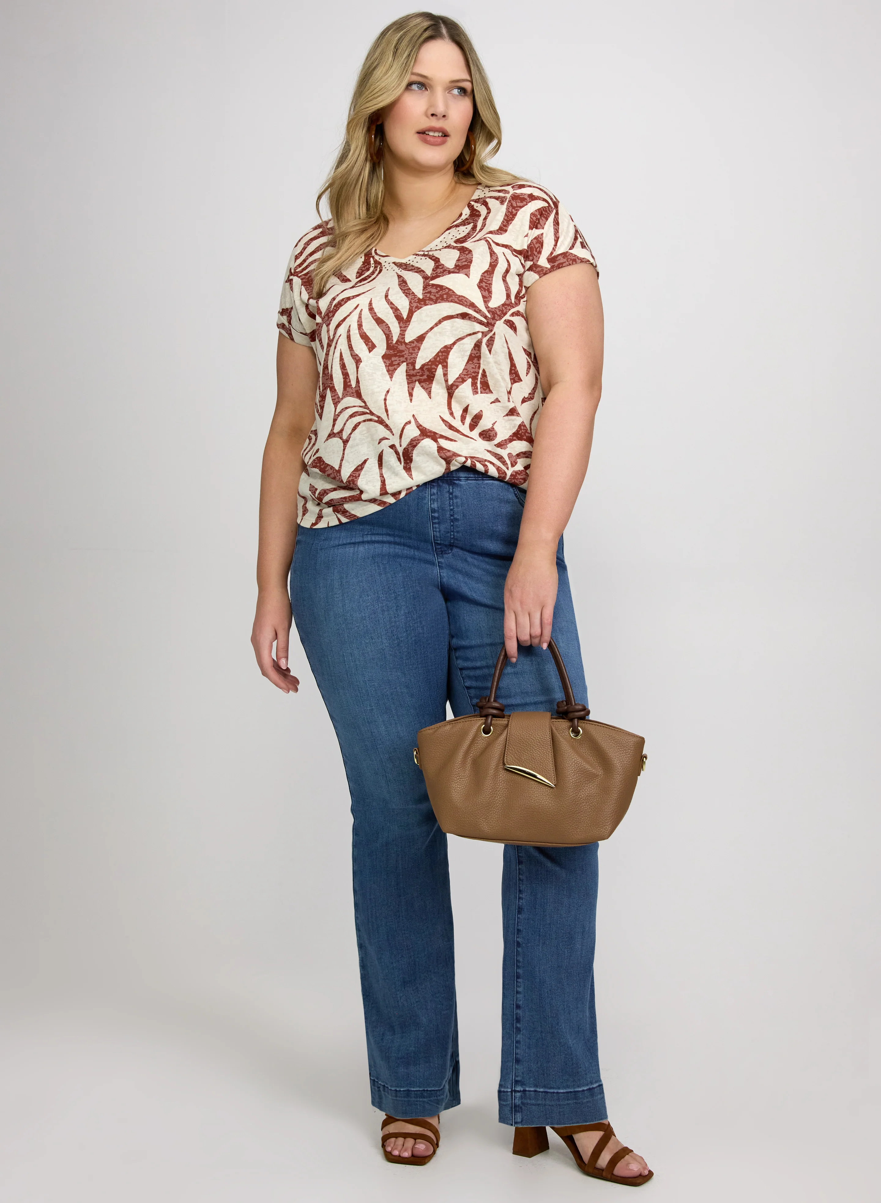 Leaf Print T-Shirt - Image 3