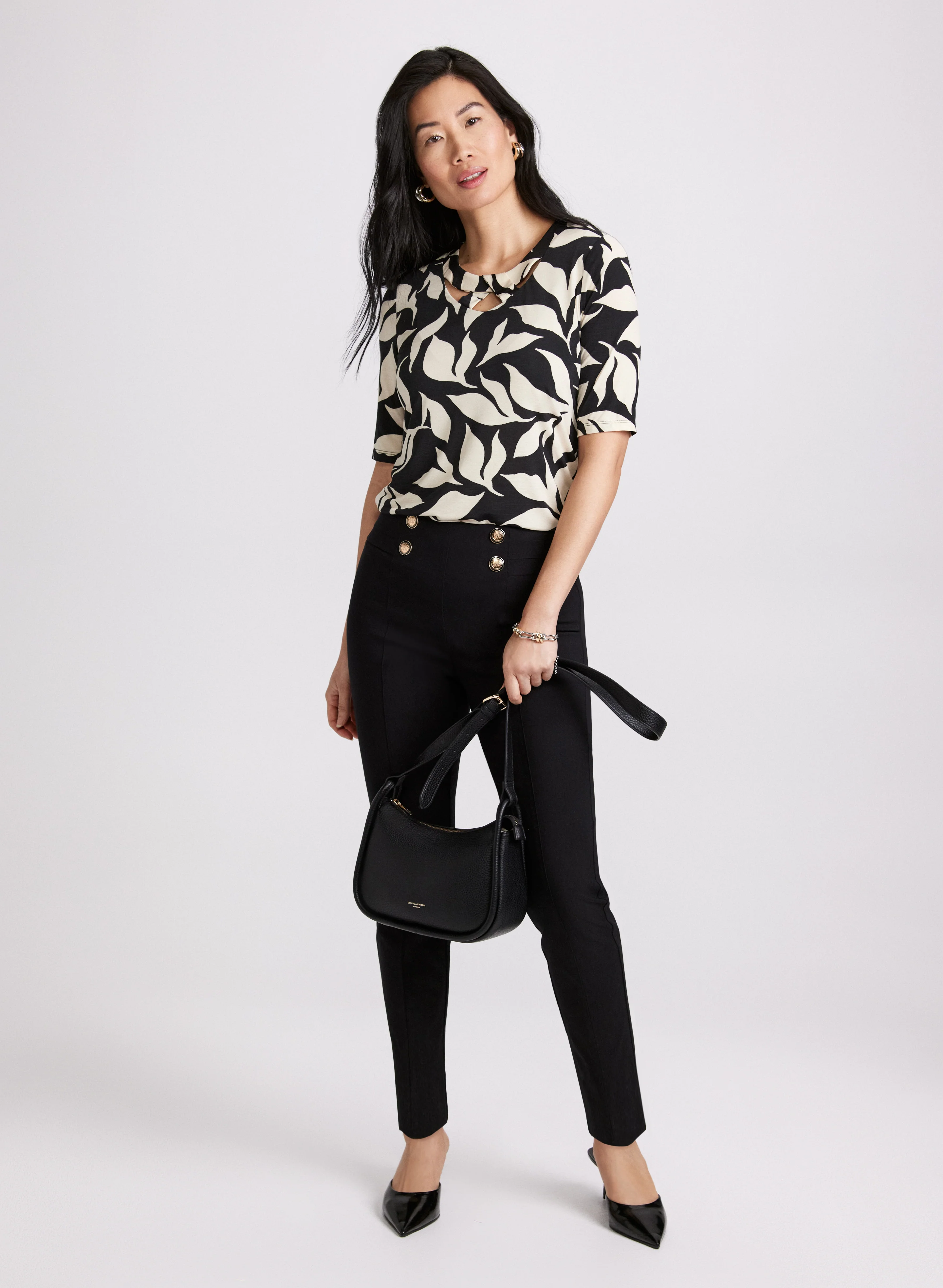 Leaf Print Top - Image 3