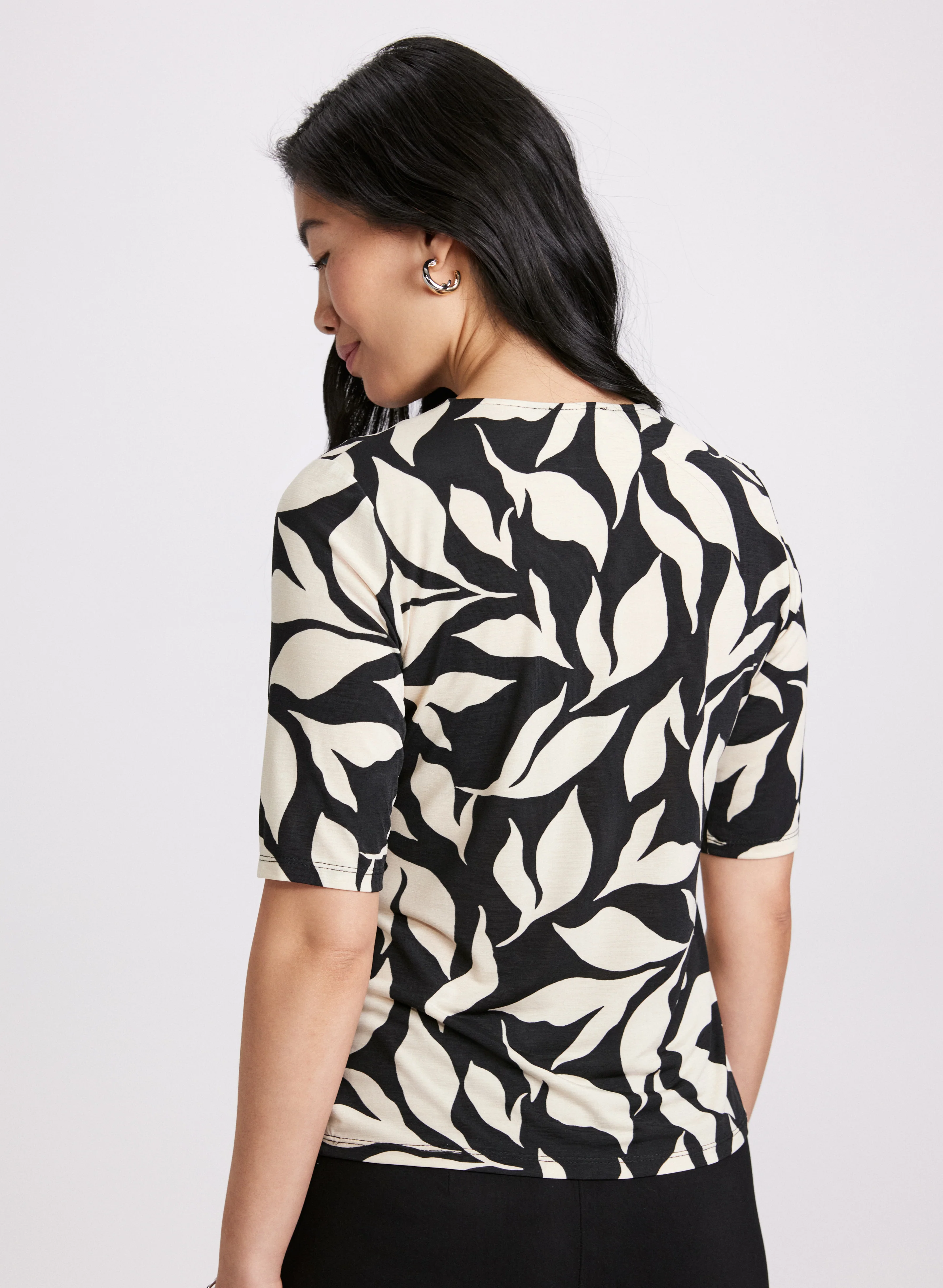Leaf Print Top - Image 4