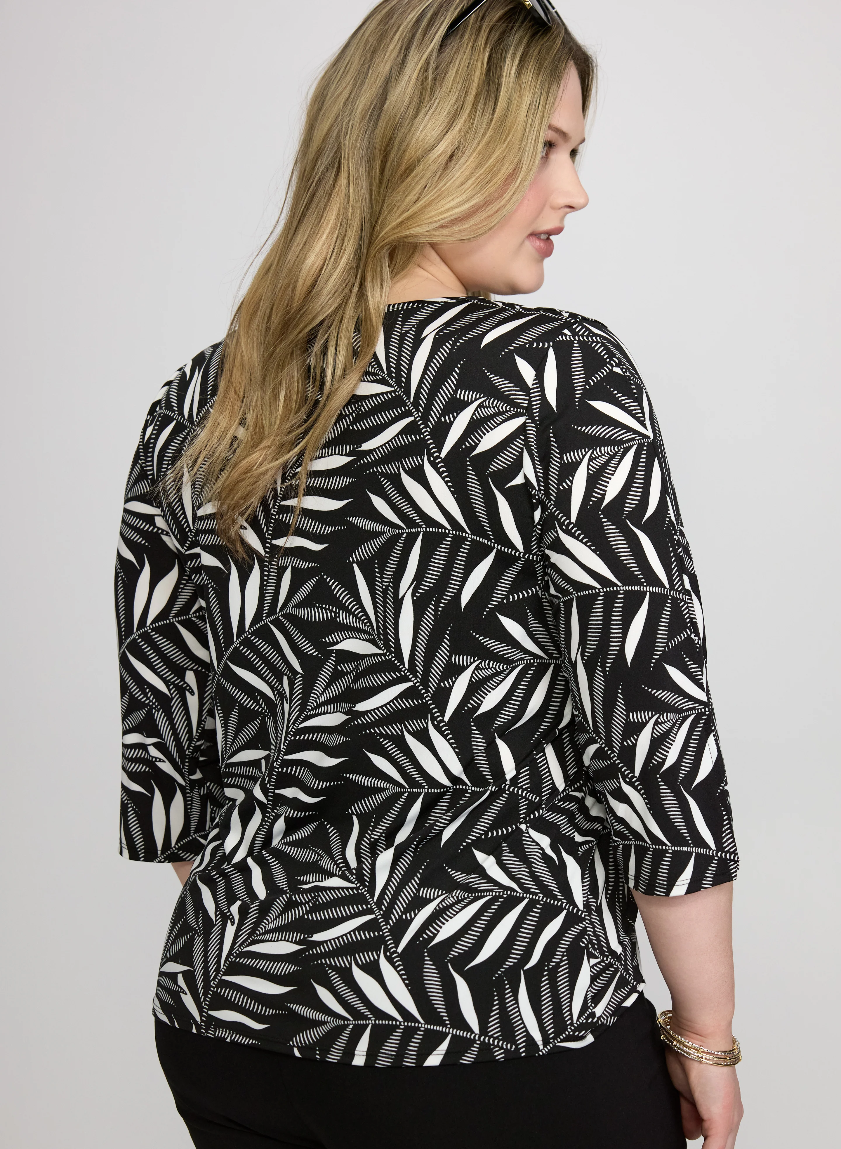Leaf Print Top - Image 4