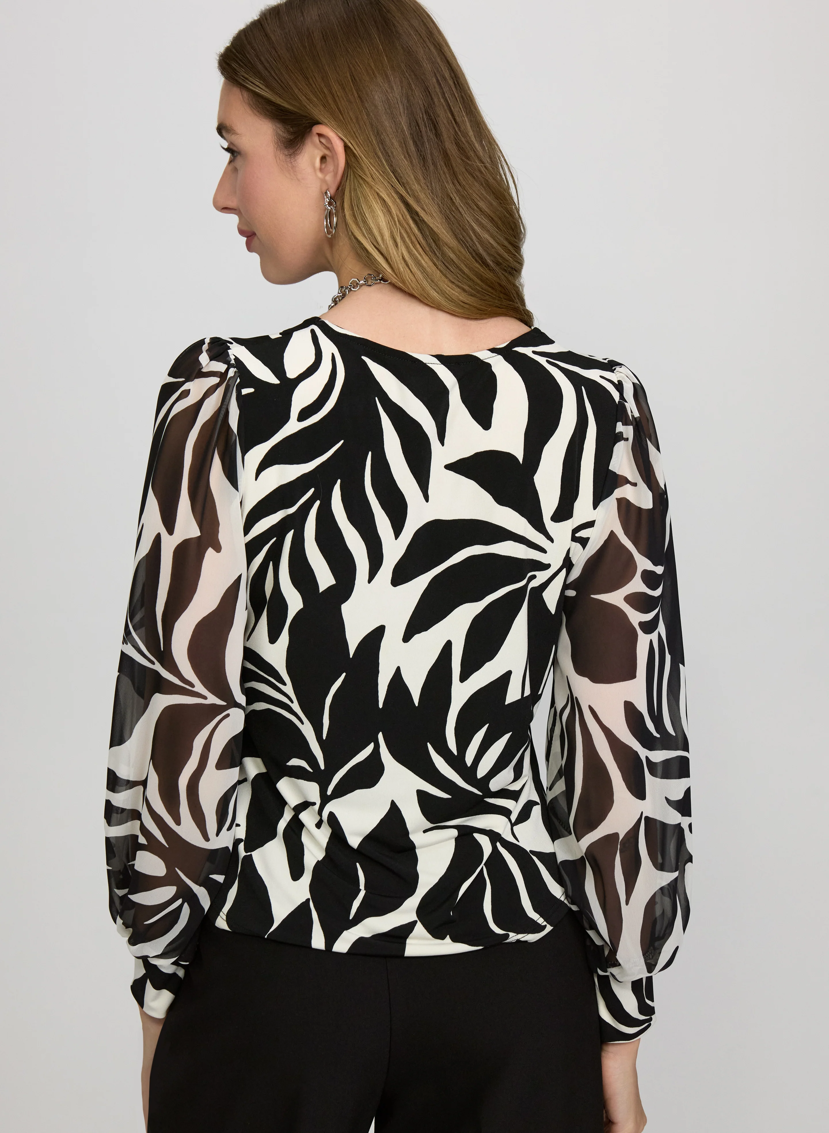 Leaf Print Top - Image 4