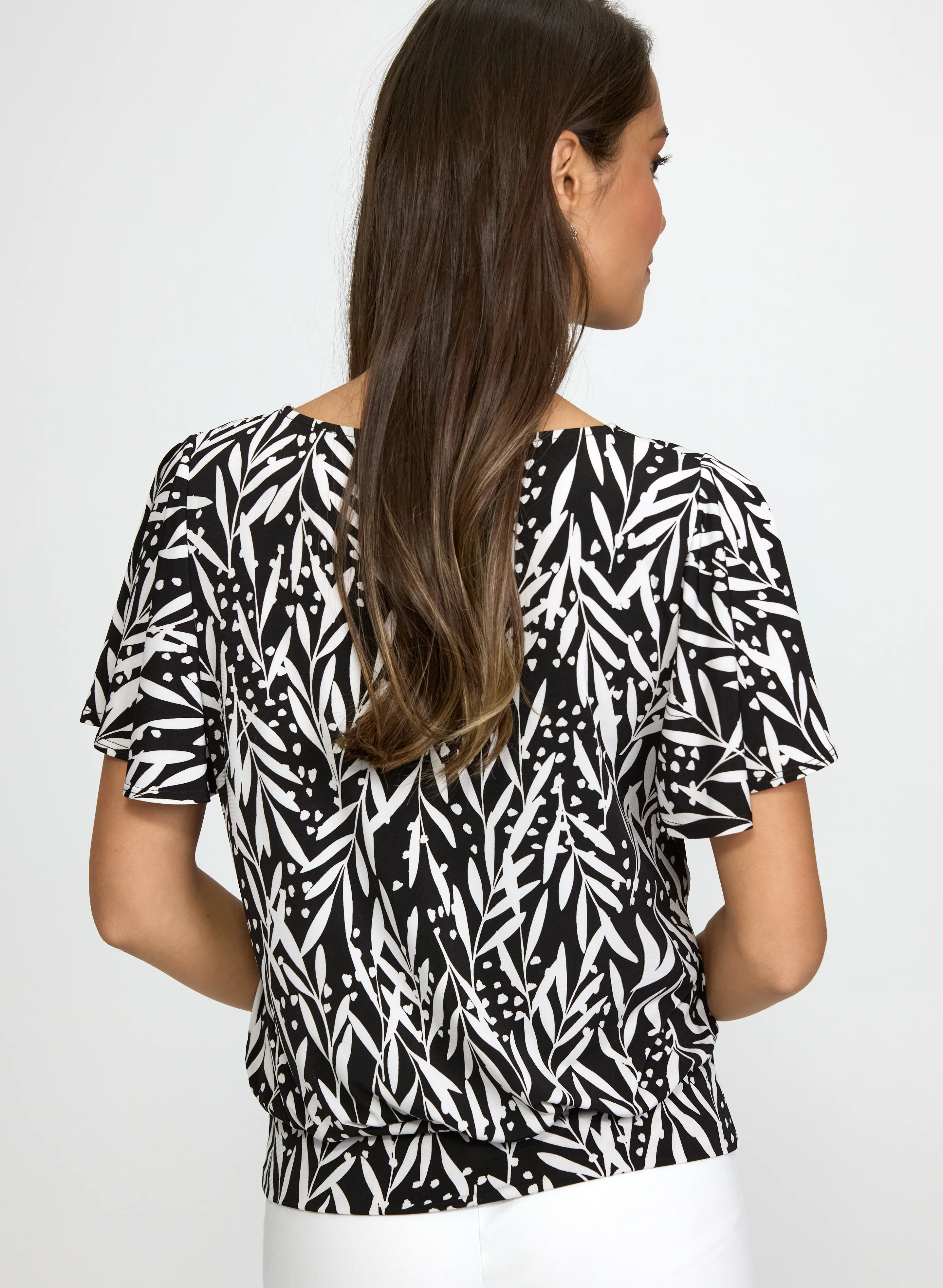 Leaf Print Top - Image 4