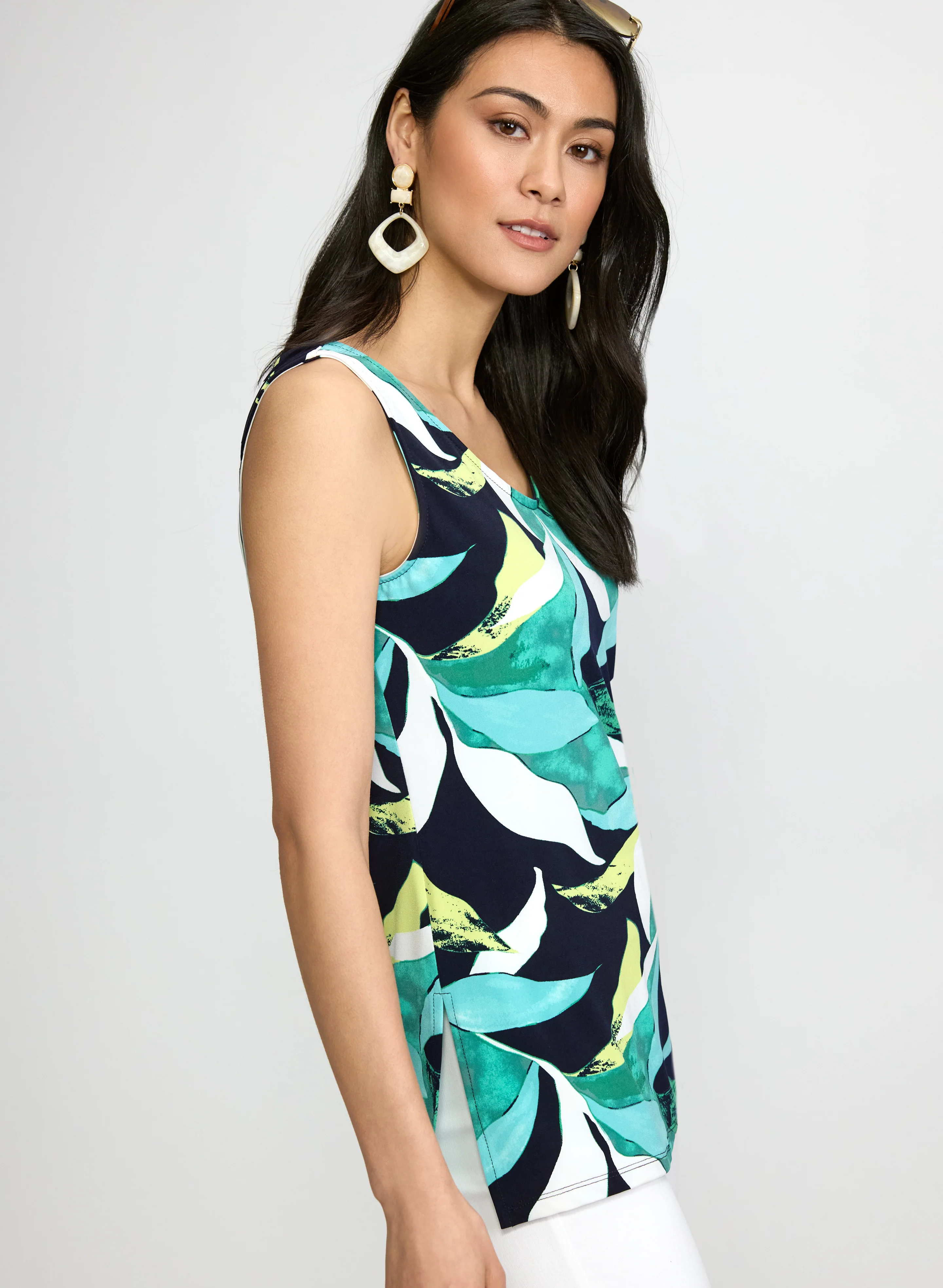 Leaf Print Top - Image 2