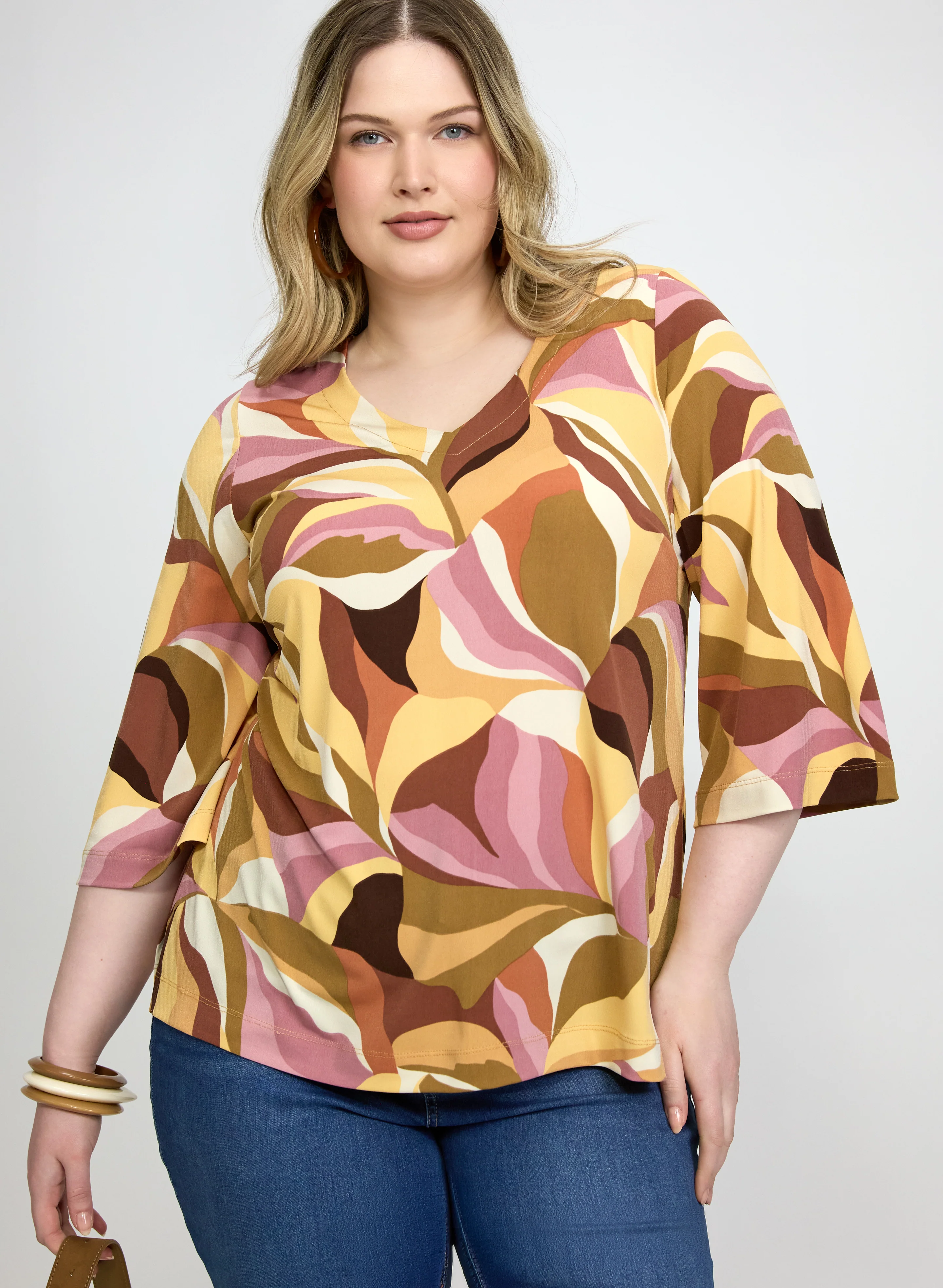 Leaf Print Top