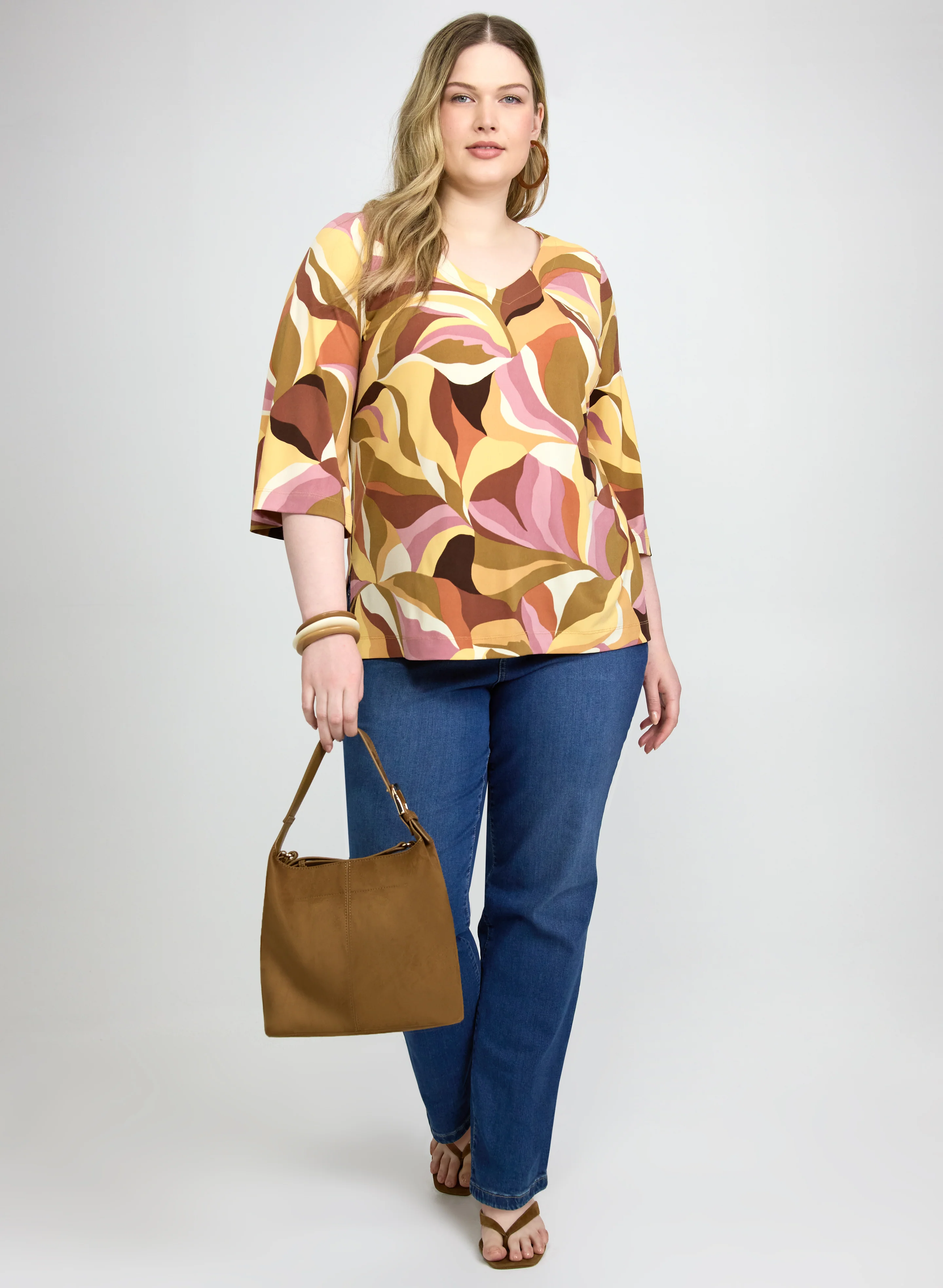 Leaf Print Top - Image 3