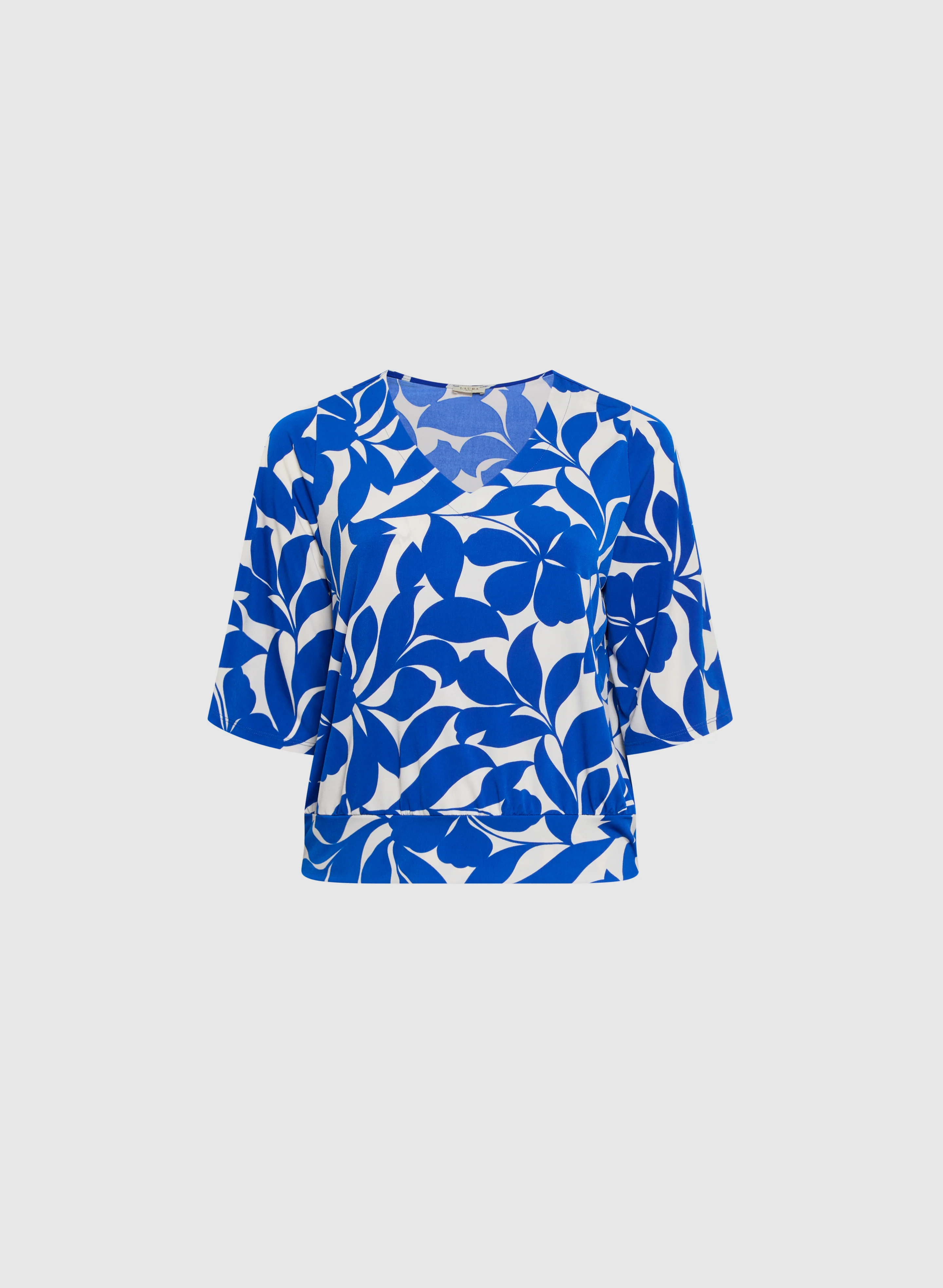 Leaf Print V-Neck Top - Image 6