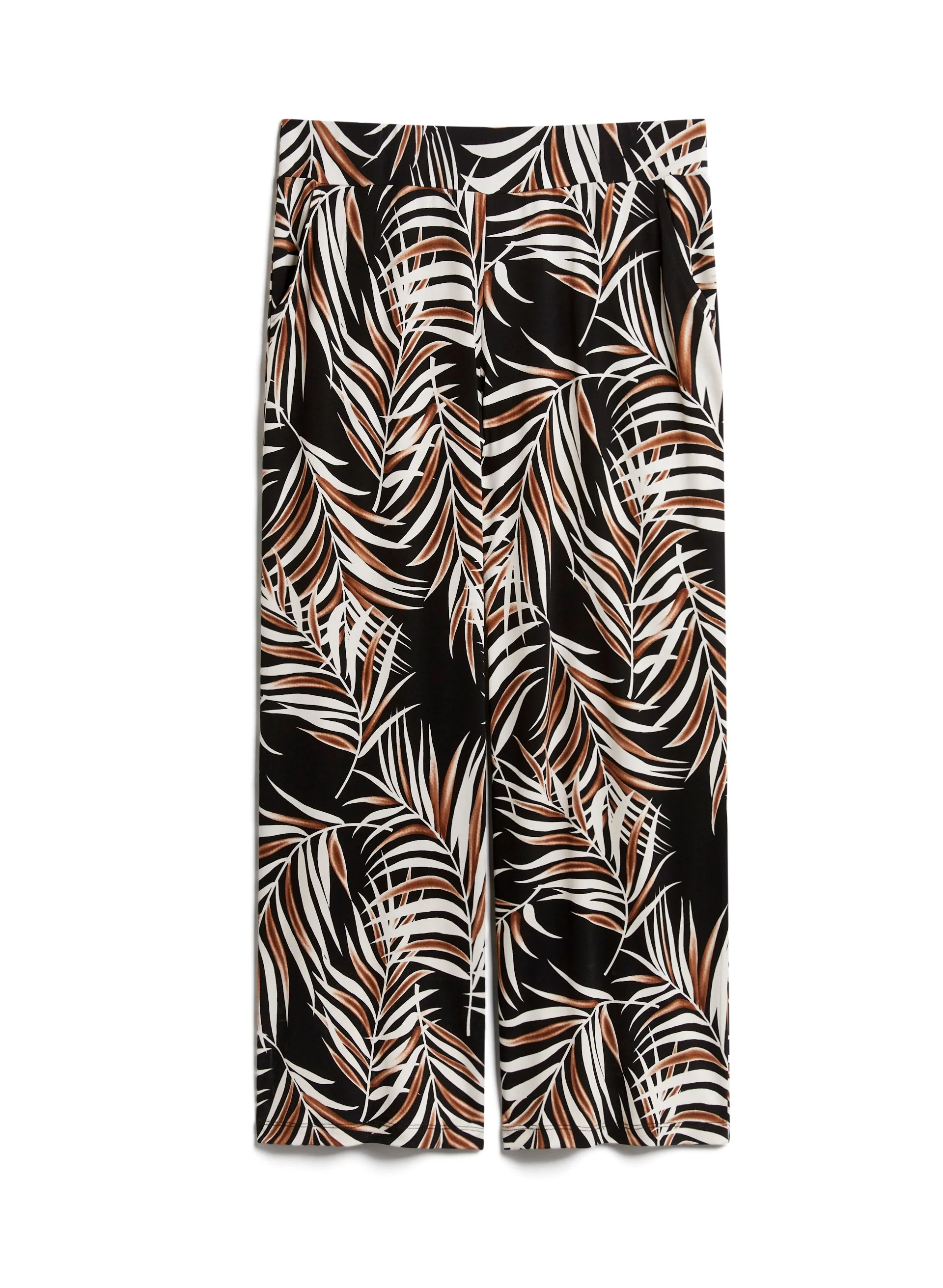 Leaf Print Wide Leg Pants - Image 6