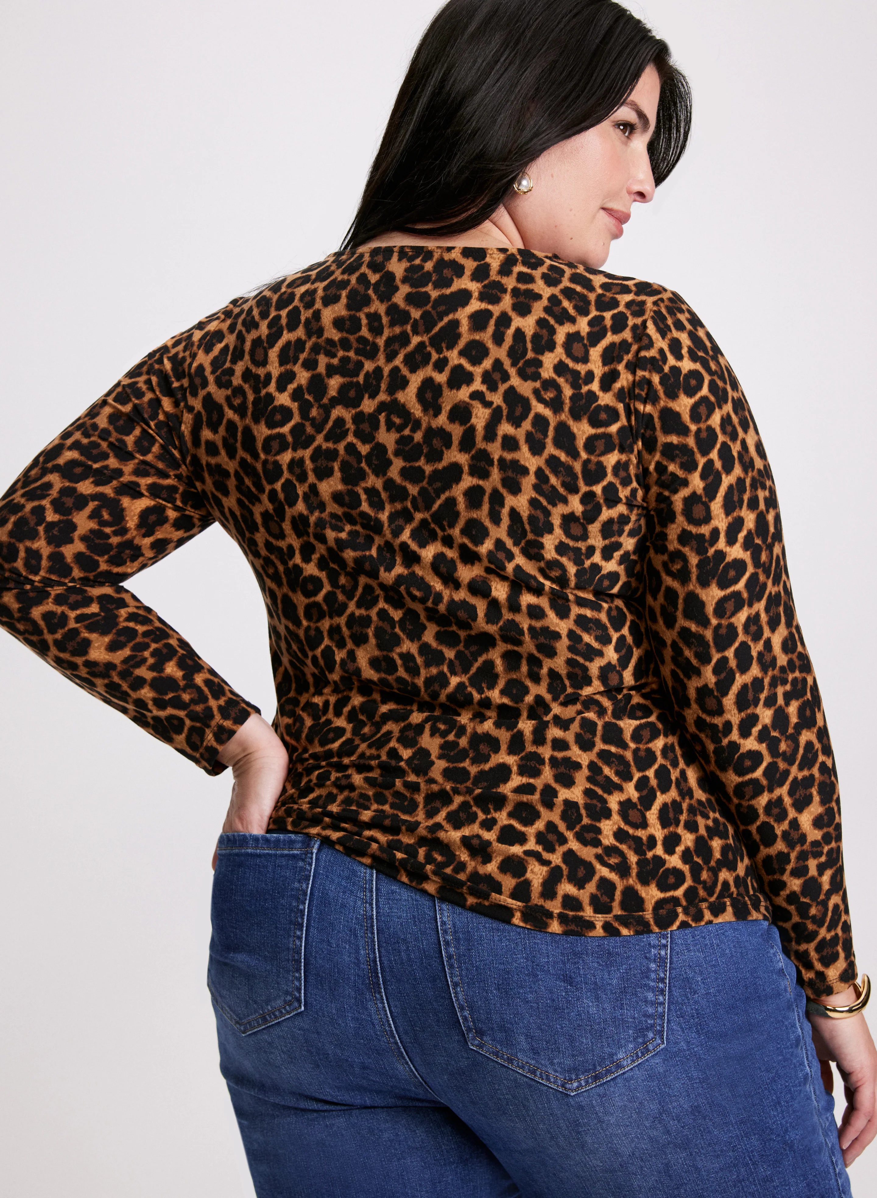 Leopard Print Cut-Out Top - Image 3