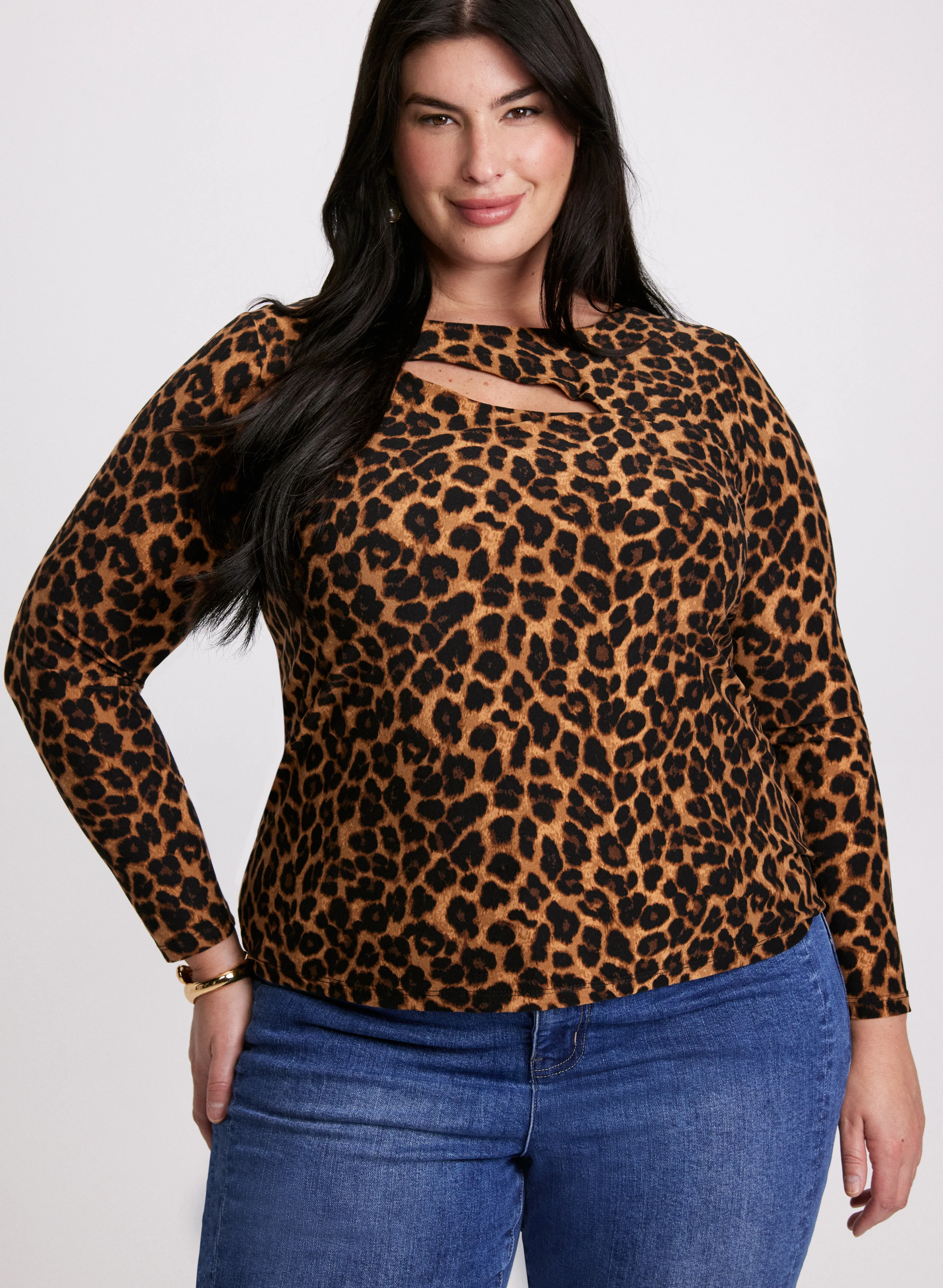Leopard Print Cut-Out Top - Image 5