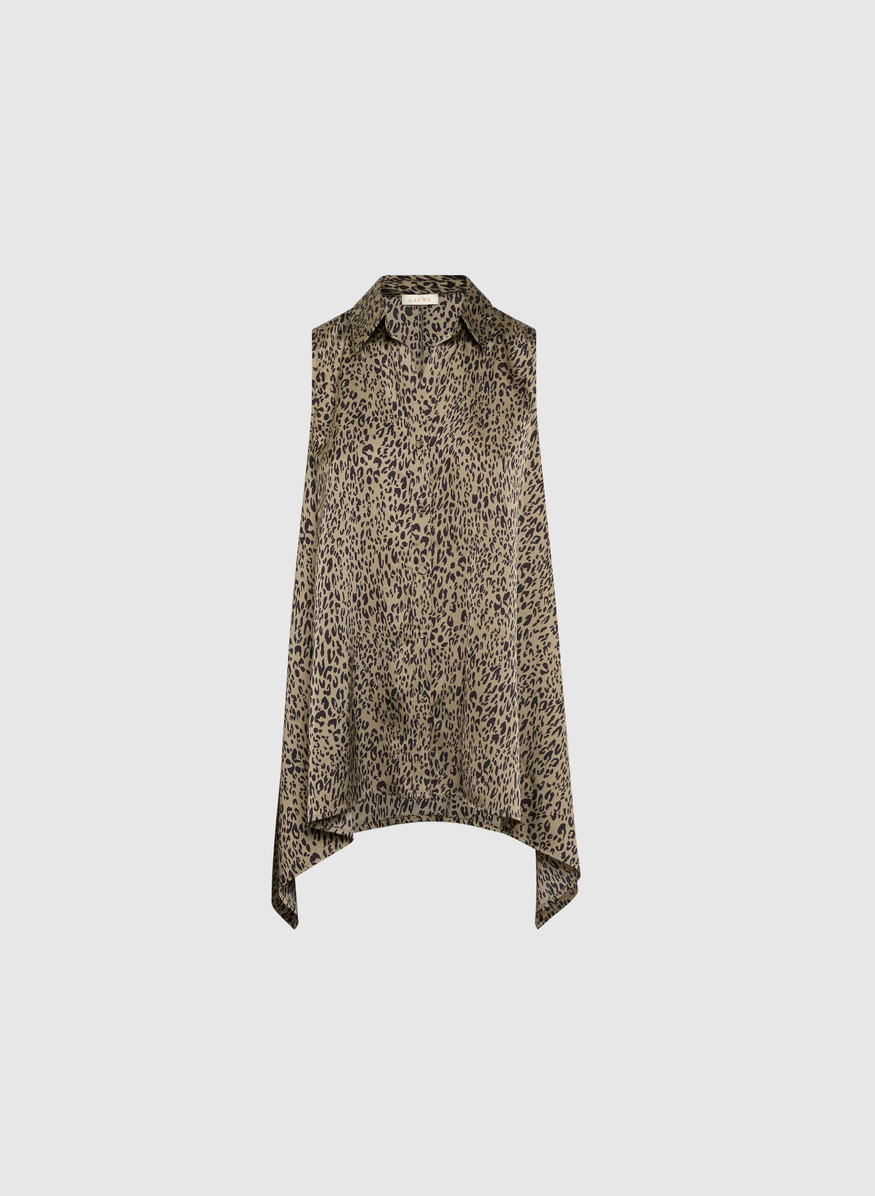Leopard Print Sleeveless Blouse - Image 6