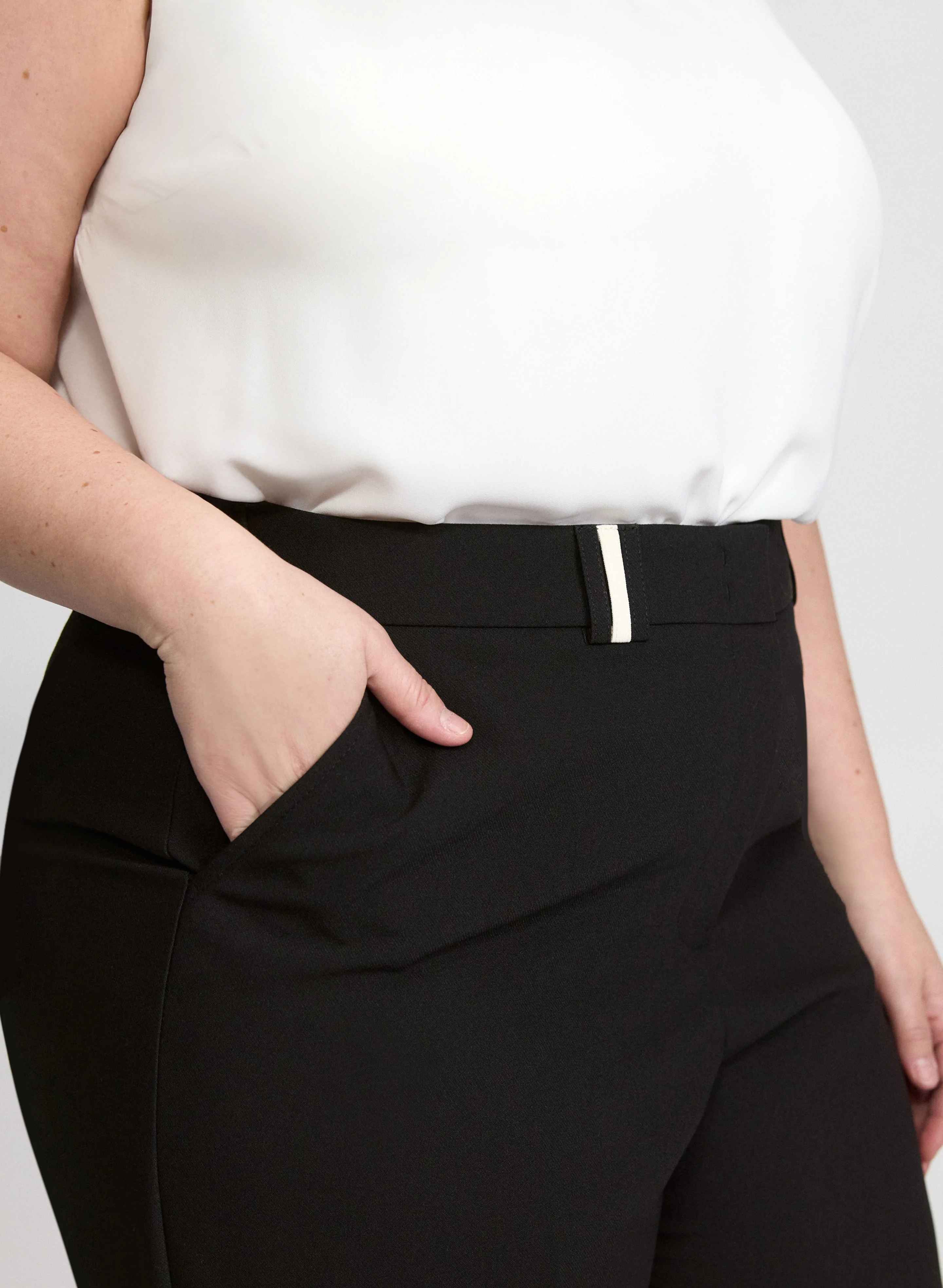 Lily Contrast Detail Slim-Leg Pants - Image 4
