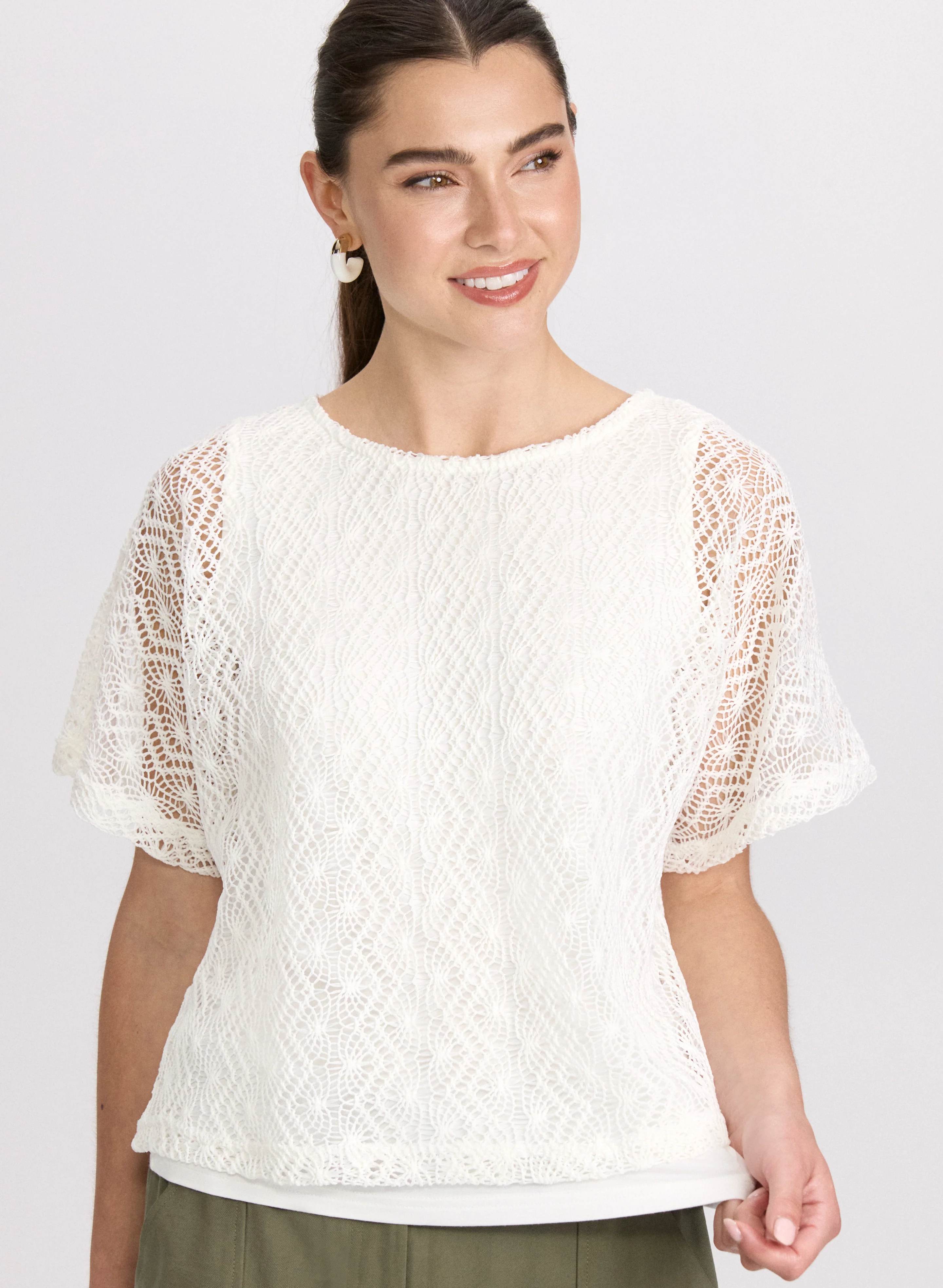 Lined Crochet Top