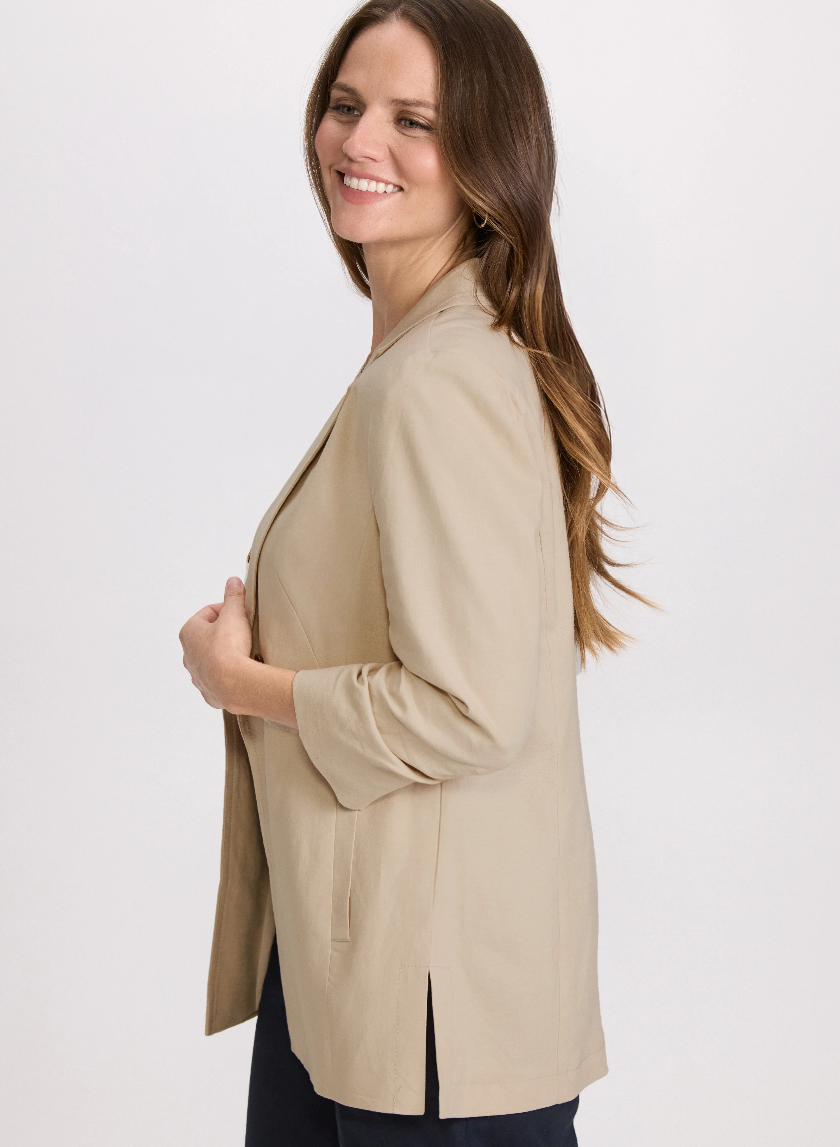 Linen-Blend Blazer - Image 4