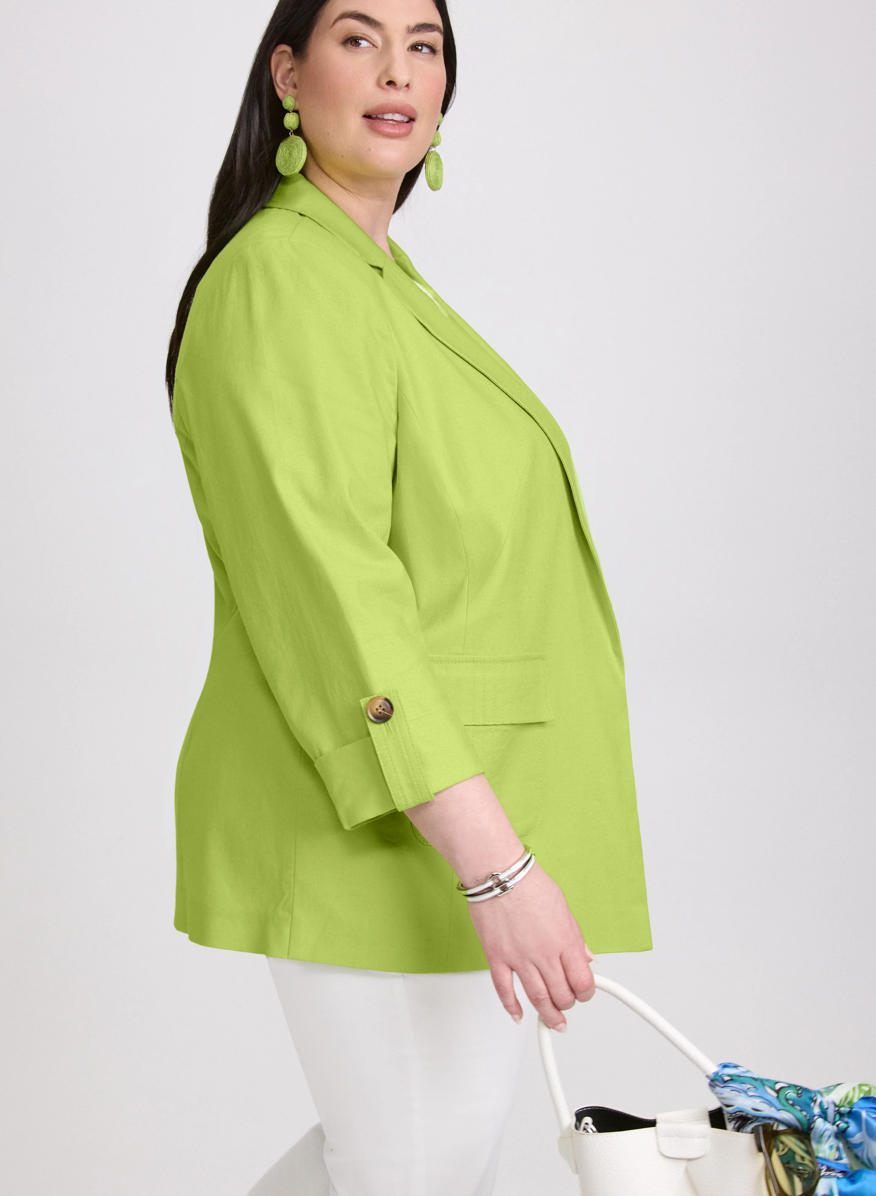 Linen-Blend Blazer - Image 4