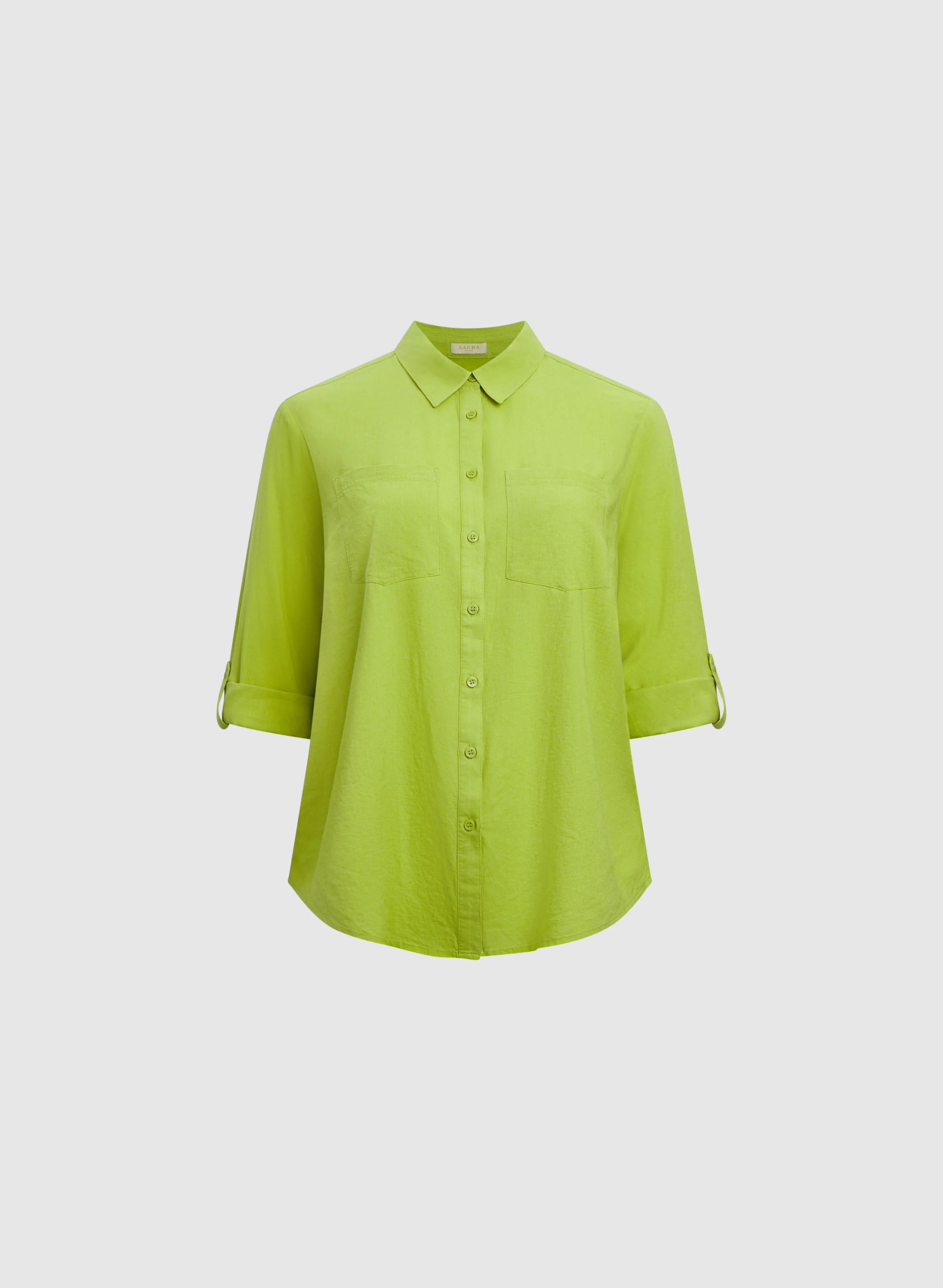 Linen-Blend Button-Down Blouse - Image 6