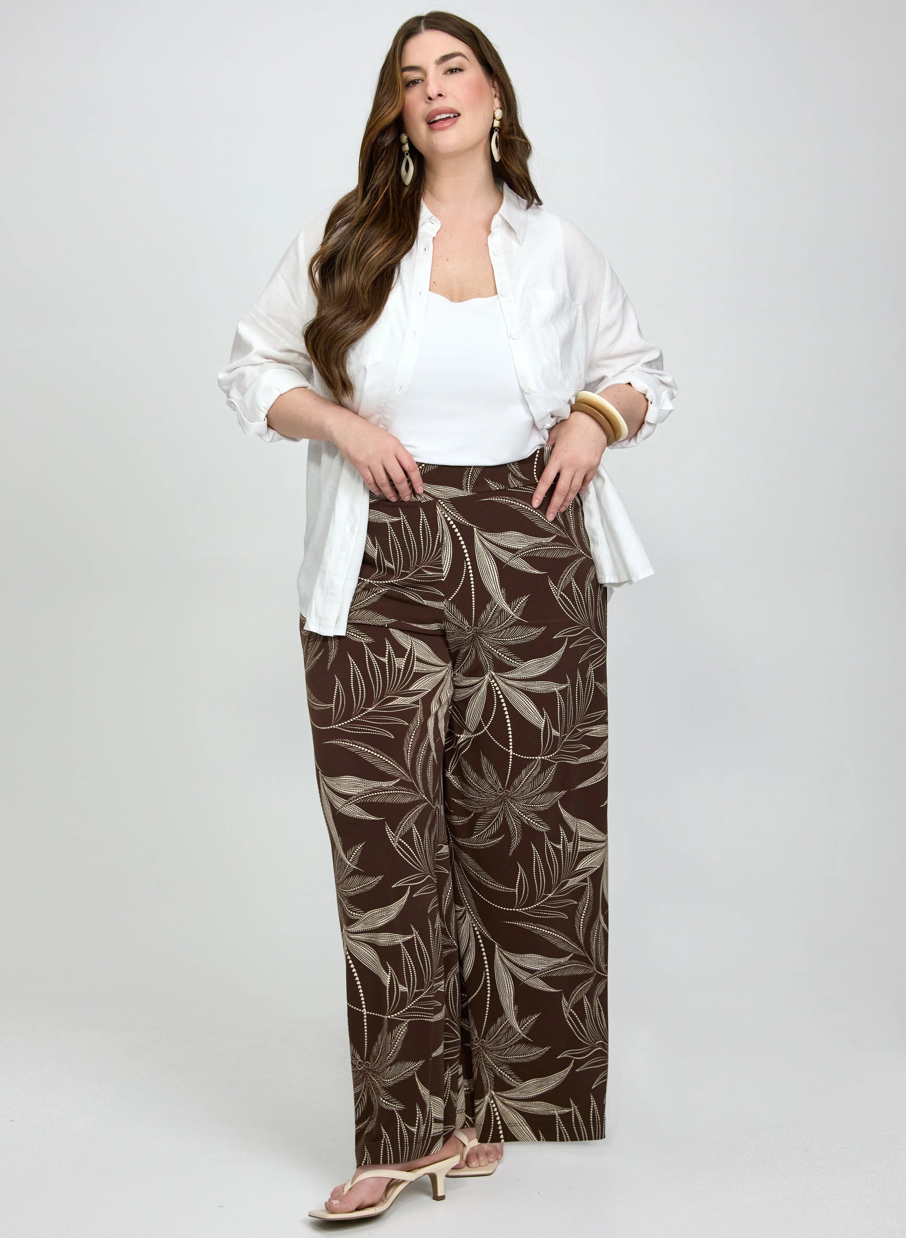 Linen-Blend Button-Down Blouse - Image 3