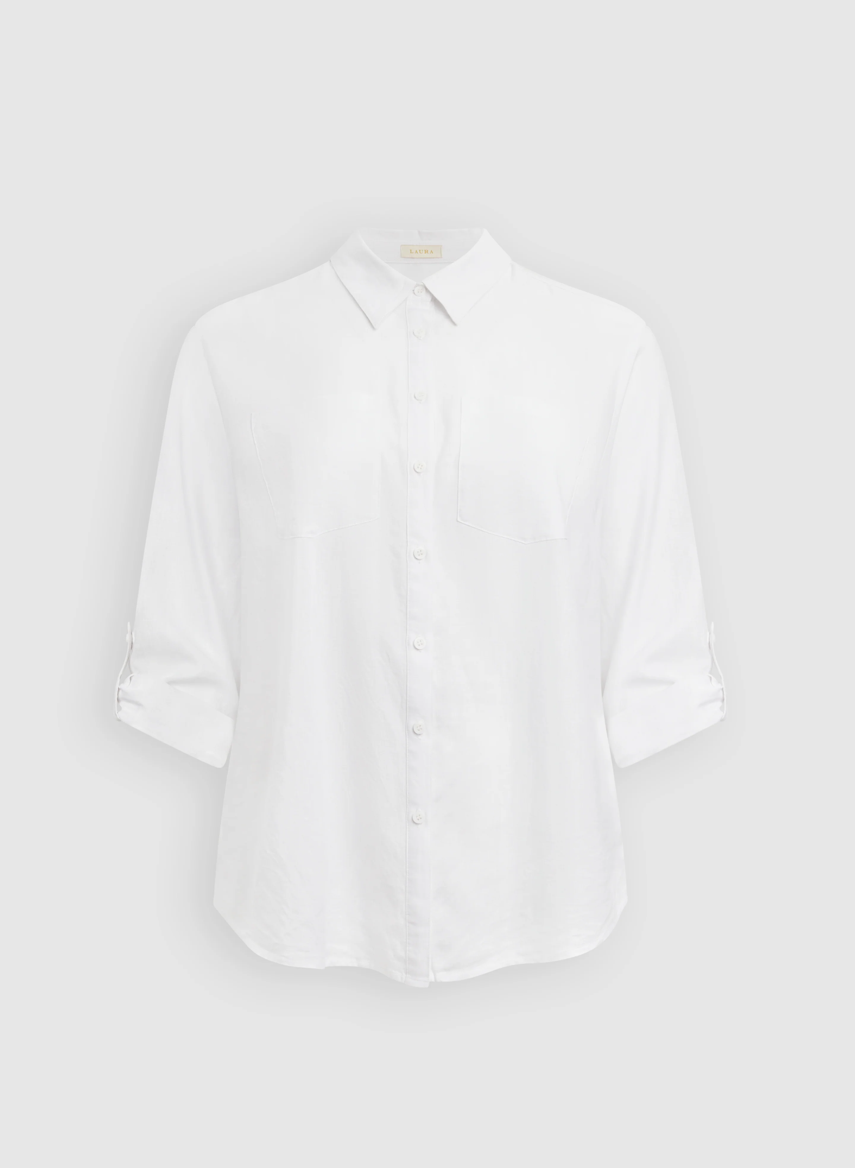 Linen-Blend Button-Down Blouse - Image 6