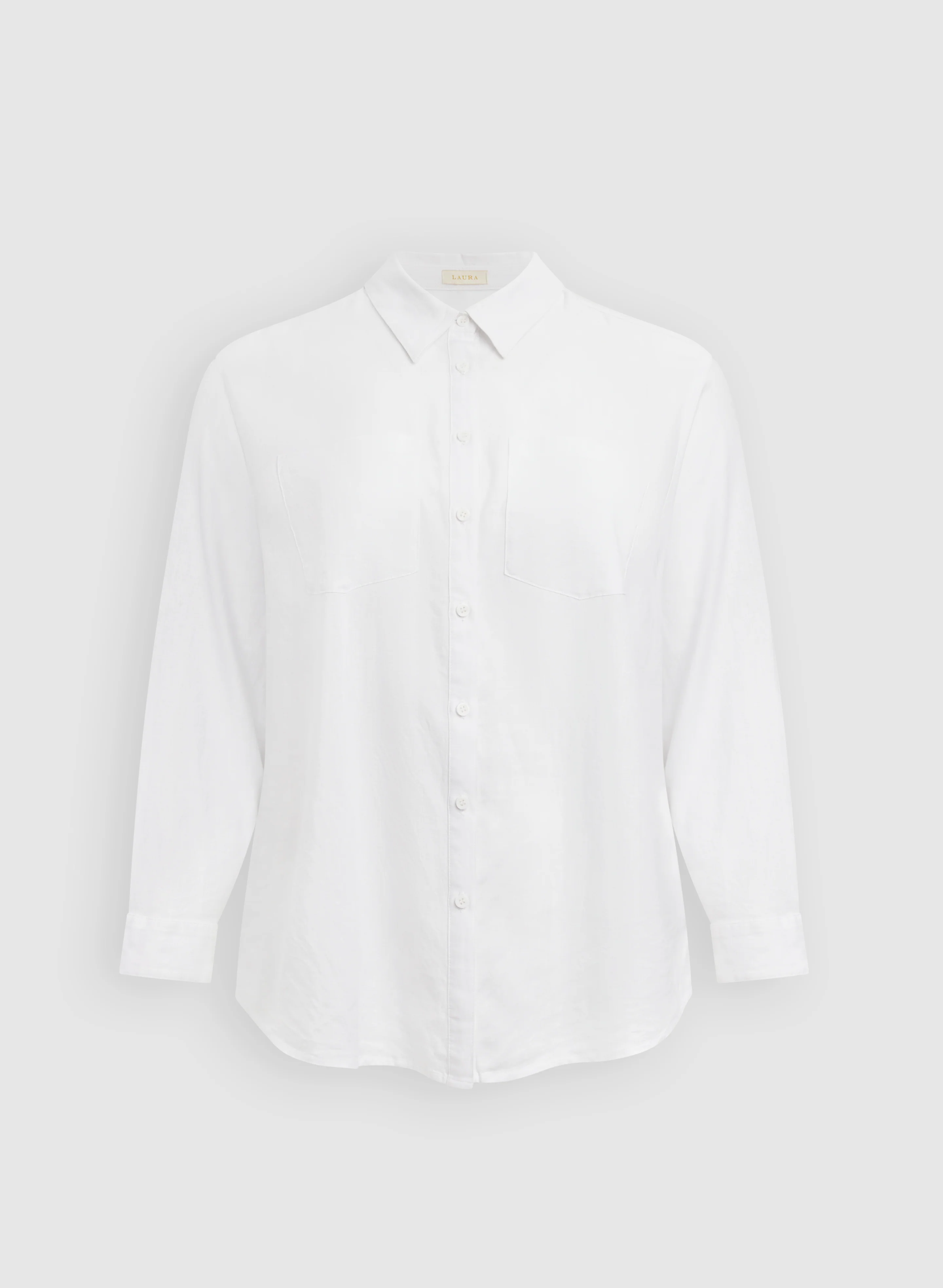 Linen-Blend Button-Down Blouse - Image 8