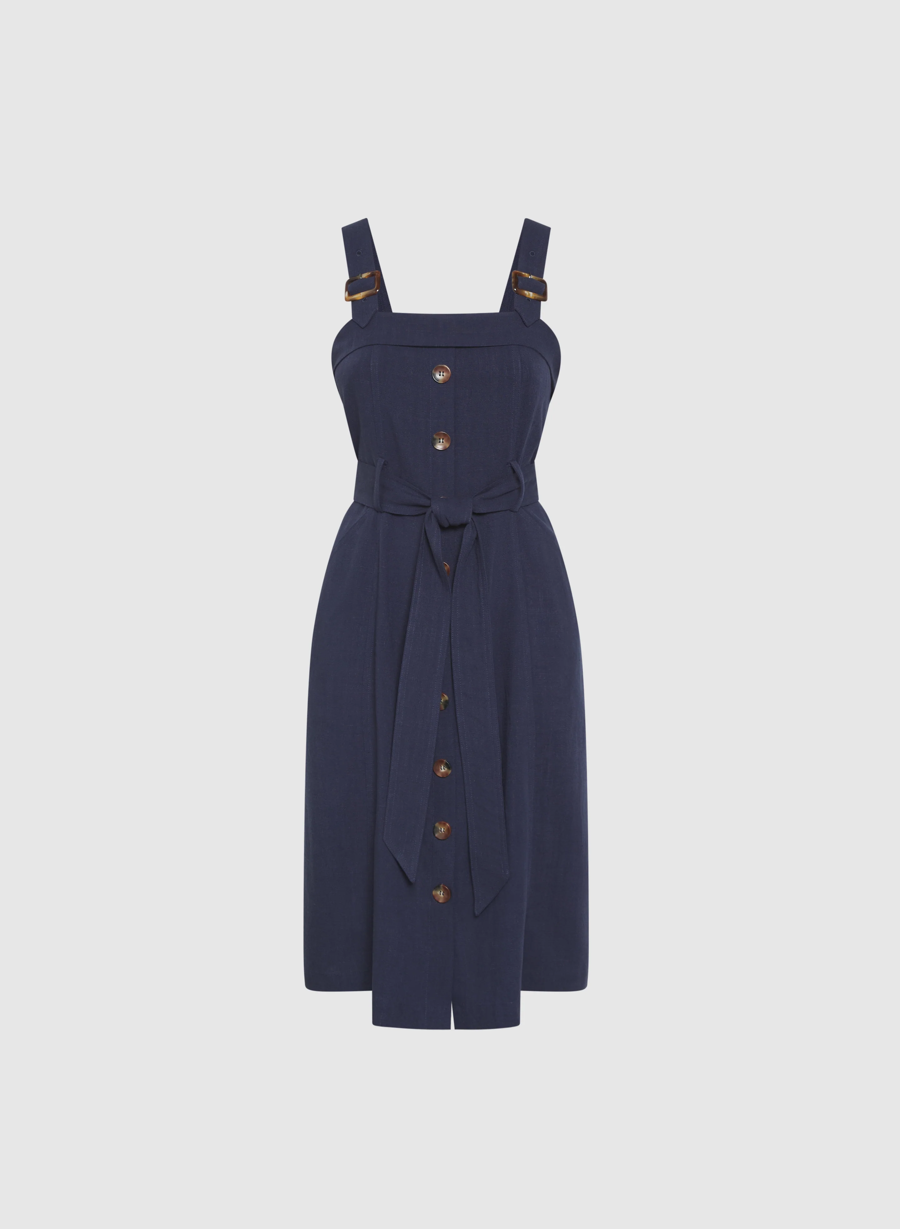 Linen-Blend Button-Down Dress - Image 6