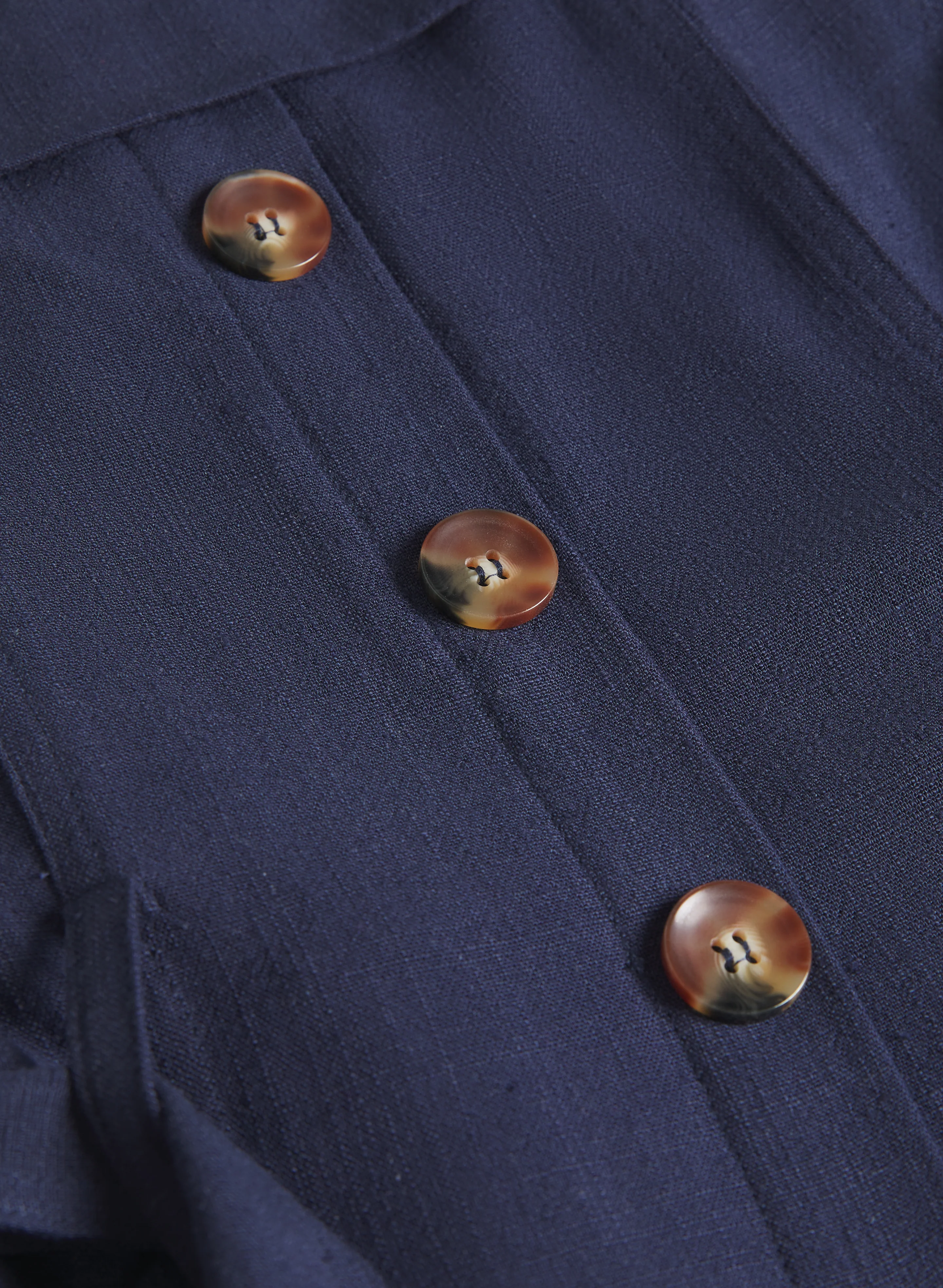 Linen-Blend Button-Down Dress - Image 7