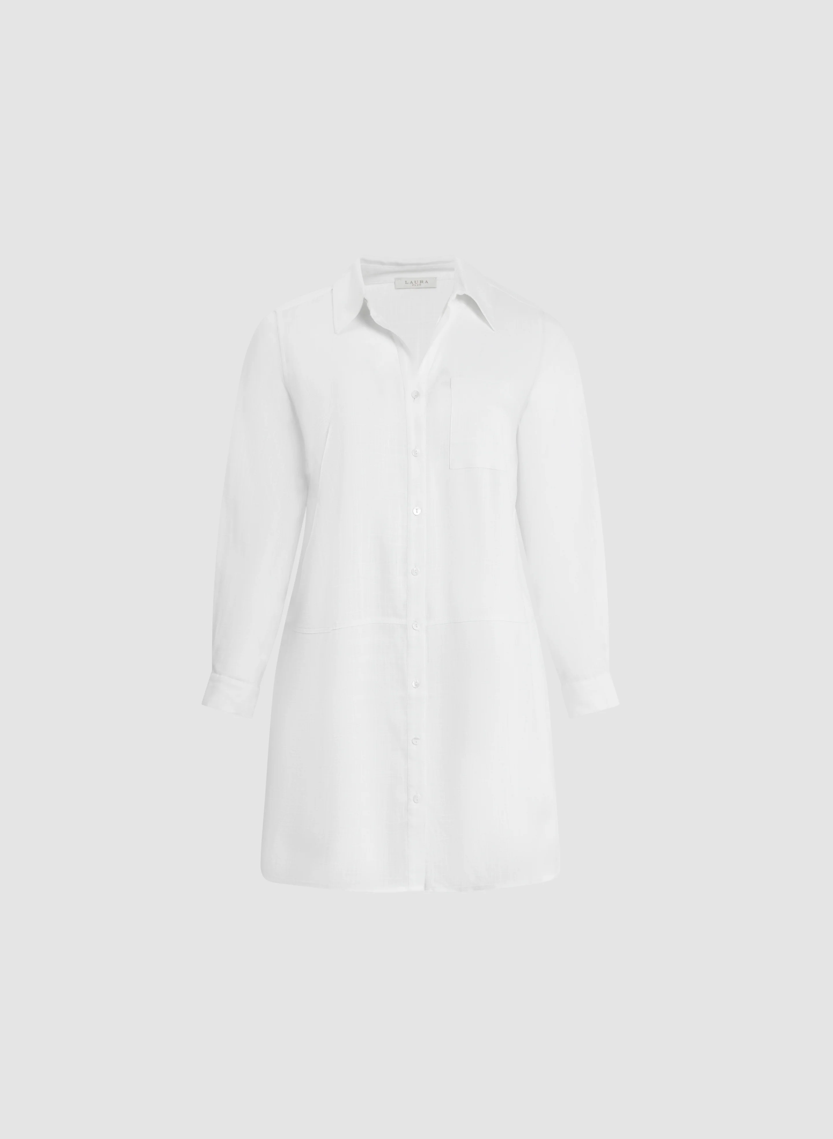 Linen Blend Button-Down Tunic - Image 5