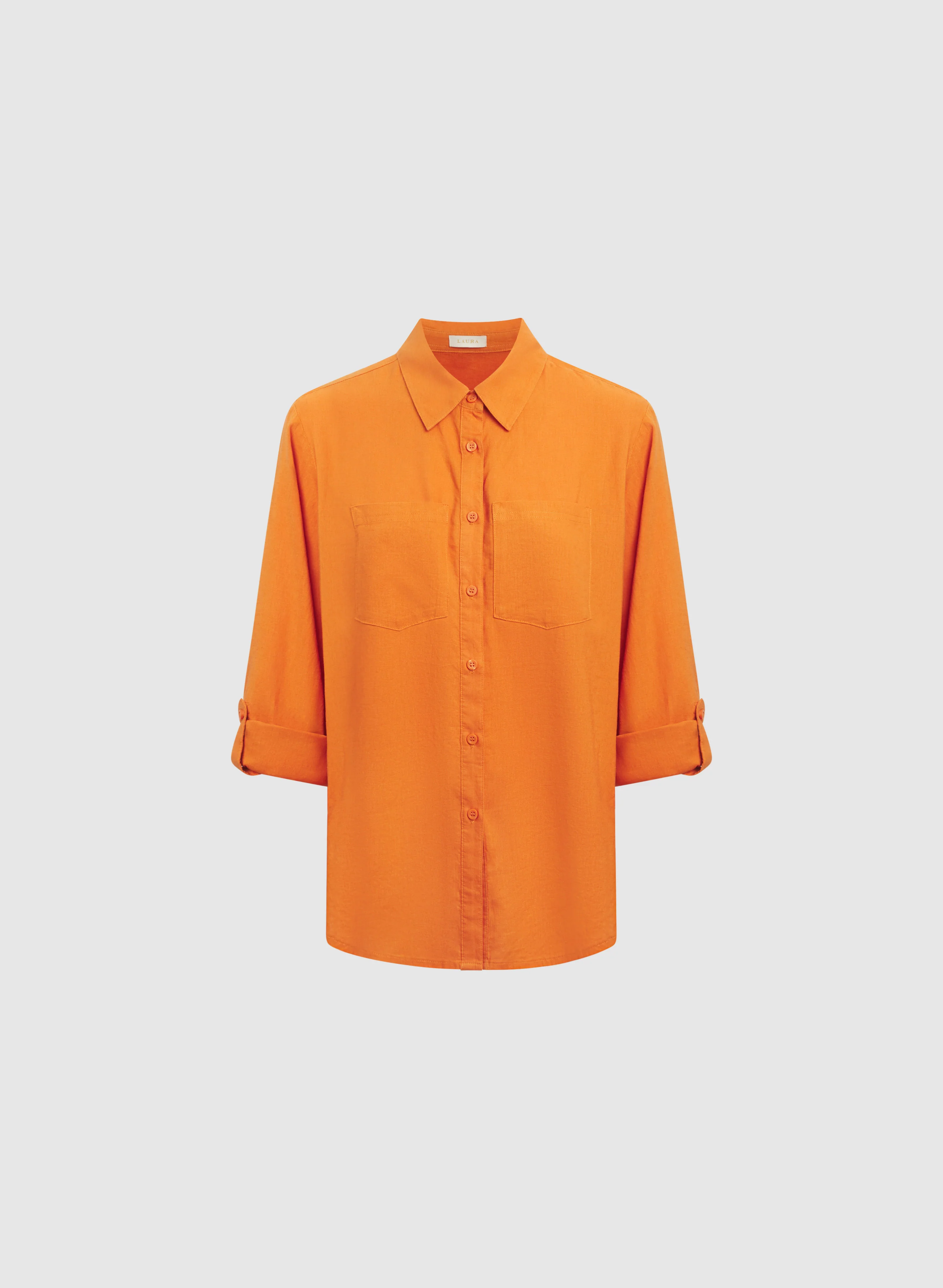Linen-Blend Button-Down Blouse - Image 6