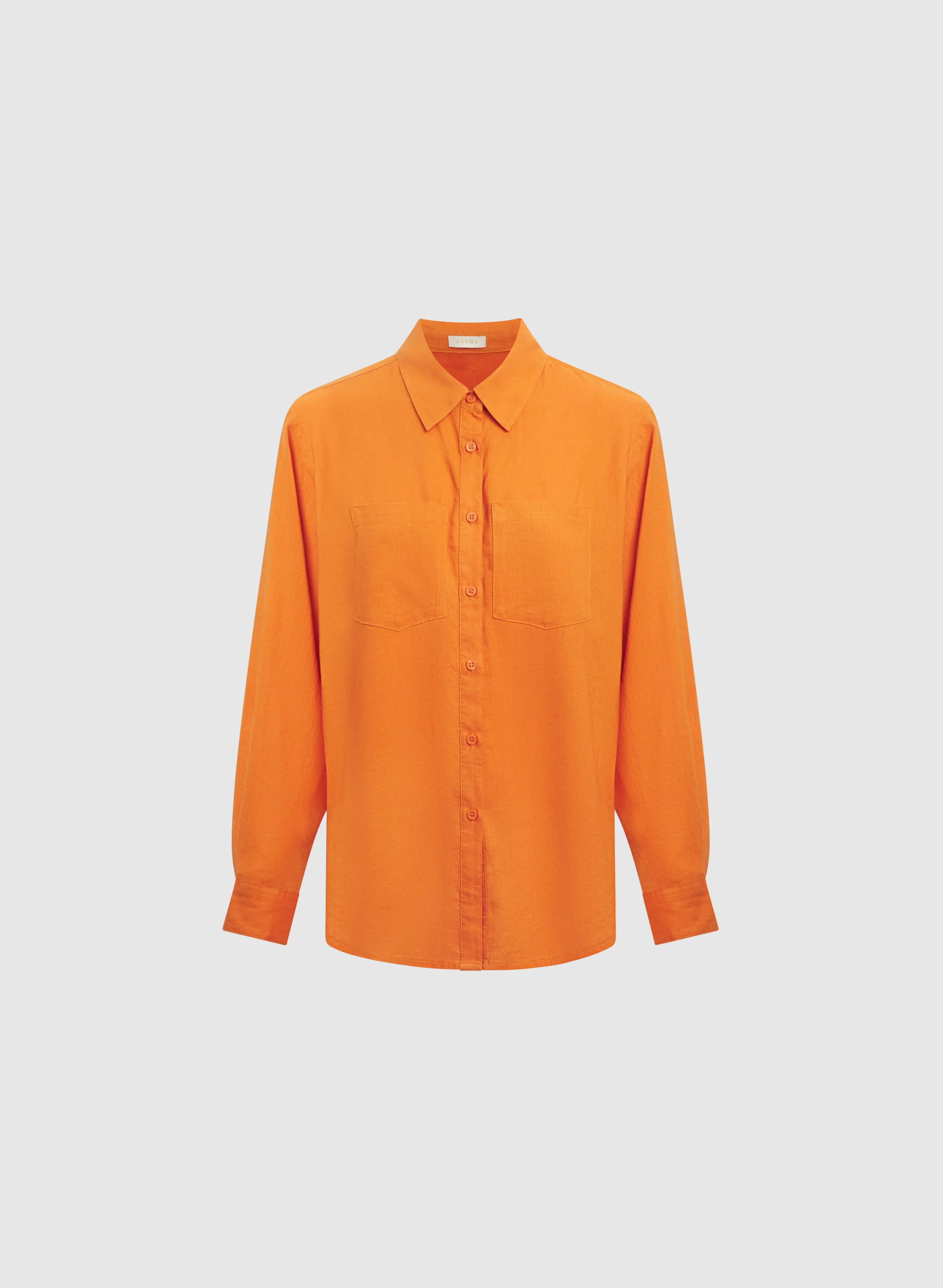 Linen-Blend Button-Down Blouse - Image 8