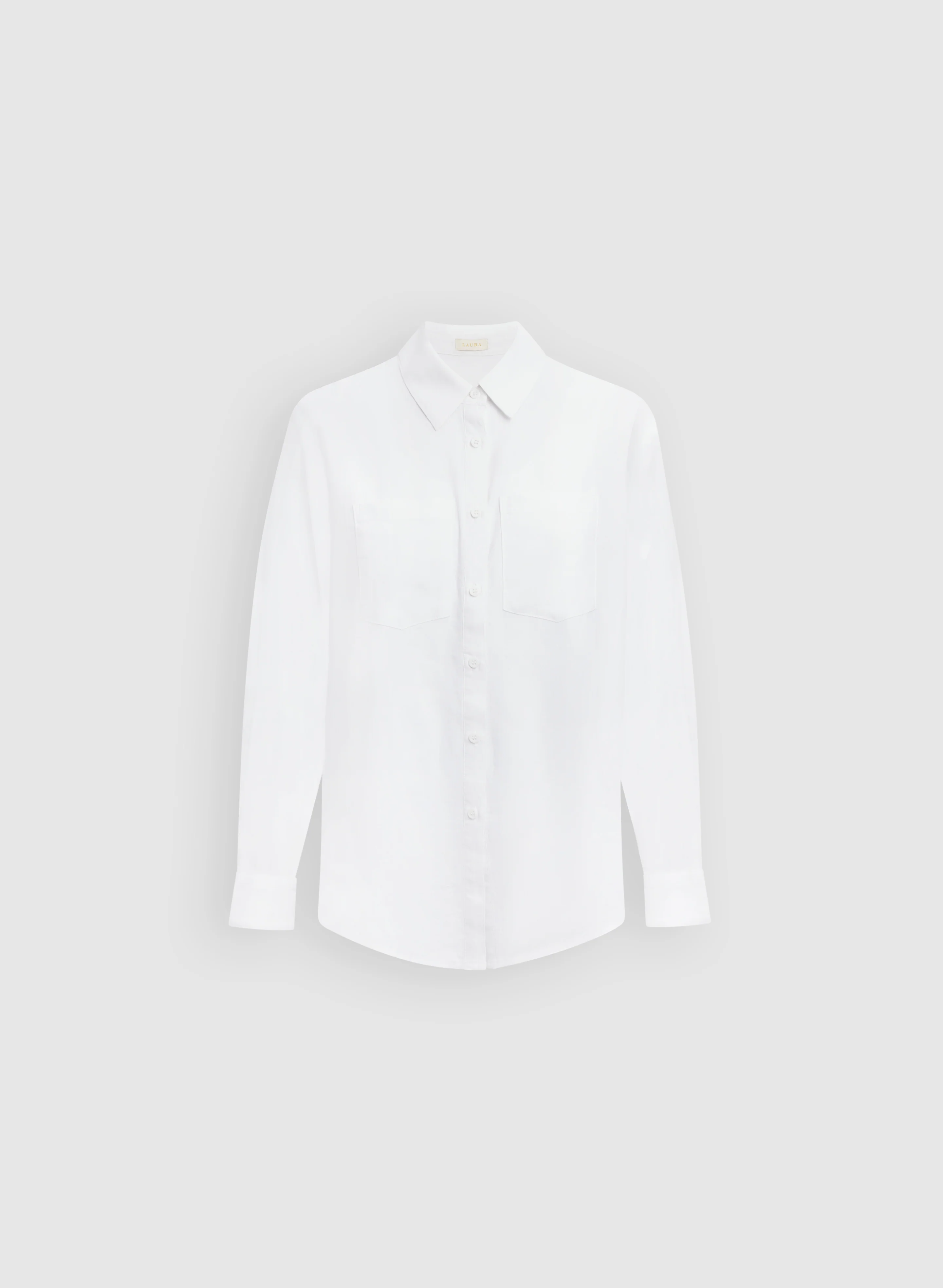 Linen-Blend Button-Down Blouse - Image 8