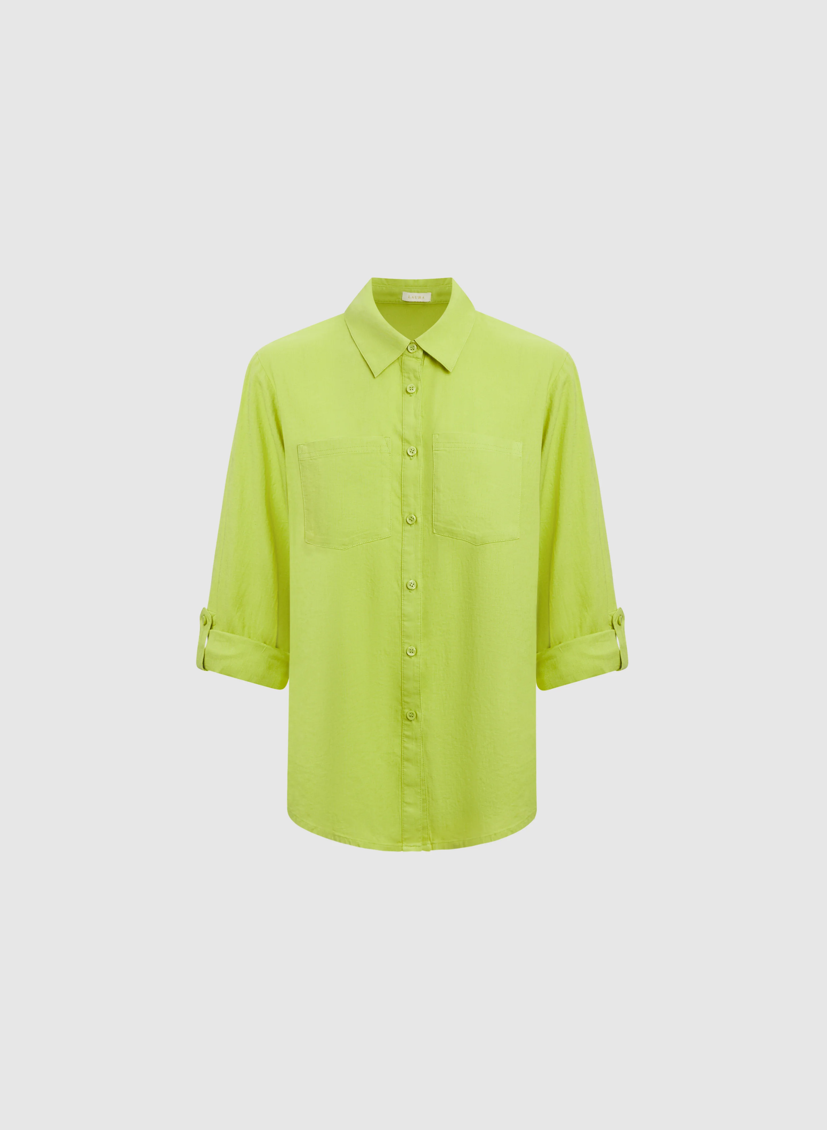 Linen-Blend Button-Down Blouse - Image 7